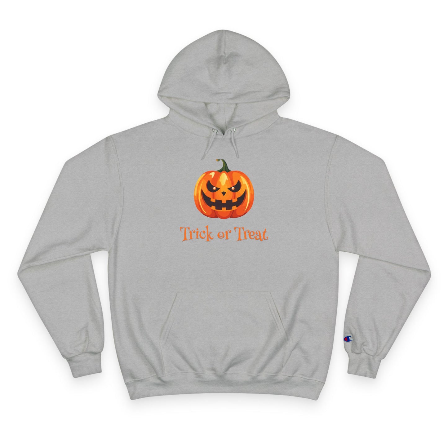 Trick or Treat Halloween Pumpkin Champion Hoodie, Trick or Treat Sweatshirt, Fall Fashion, Cozy Layering, Halloween Costume, Spooky Season