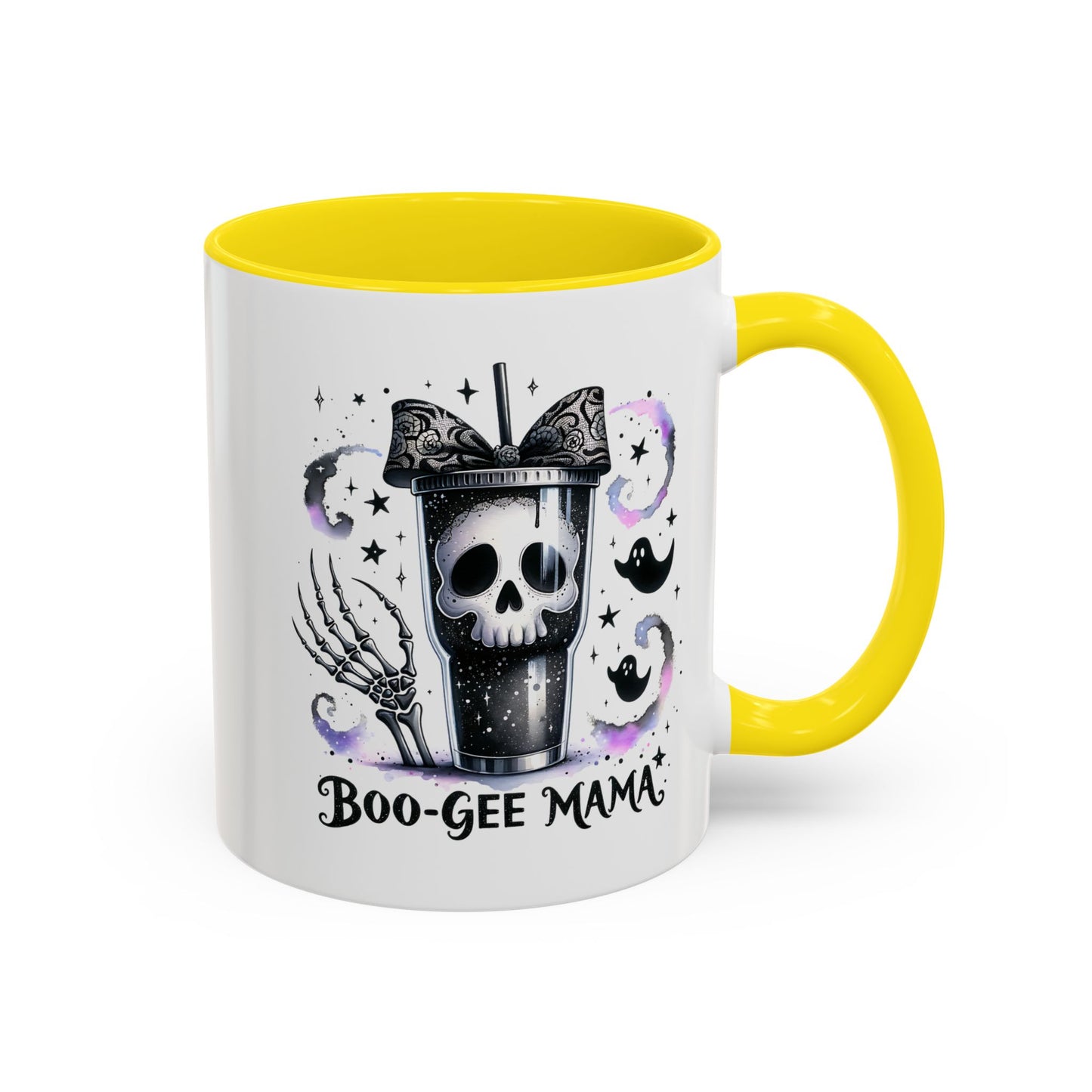 Boo-Gee Mama Spooky Halloween Coffee Mug, Boo-Gee Mama Drinkware, Cute Skeleton Mug, Witchy Gift for Moms, Unique Coffee Cup