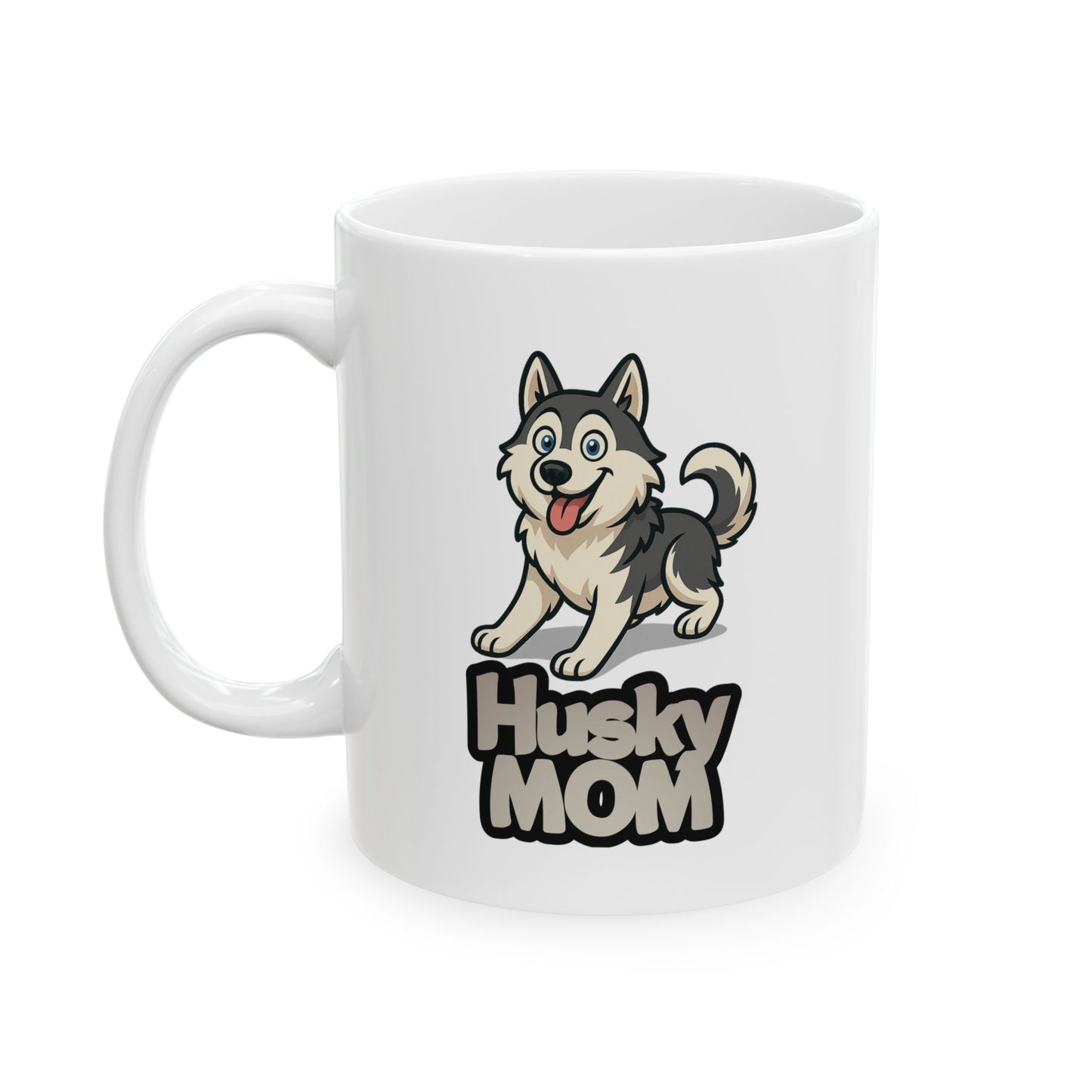 Husky Mom Ceramic Mug 11oz 15oz Cute Husky Coffee Cup Gift for Dog Lovers Pet Owner Mug Home Office Drinkware