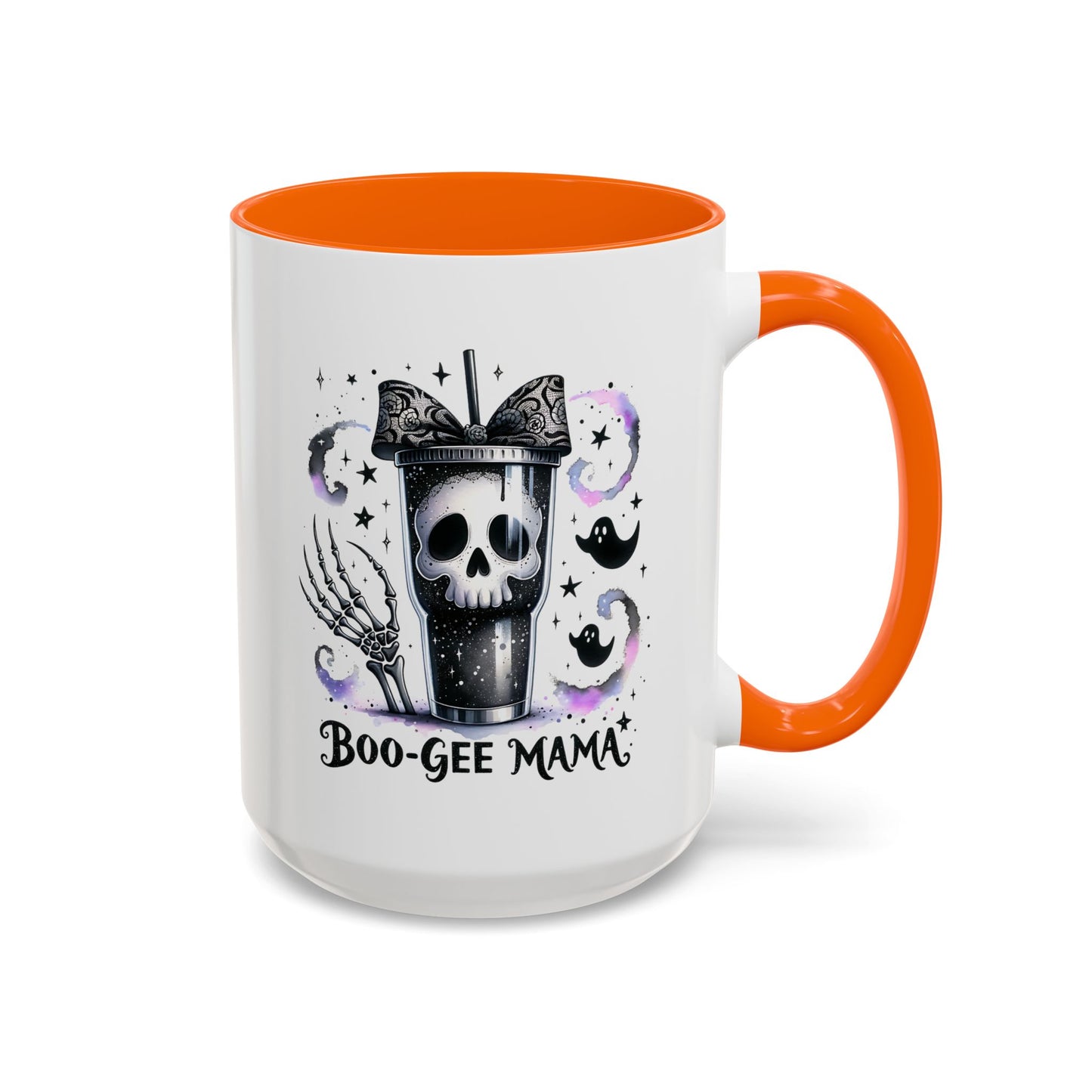 Boo-Gee Mama Spooky Halloween Coffee Mug, Boo-Gee Mama Drinkware, Cute Skeleton Mug, Witchy Gift for Moms, Unique Coffee Cup