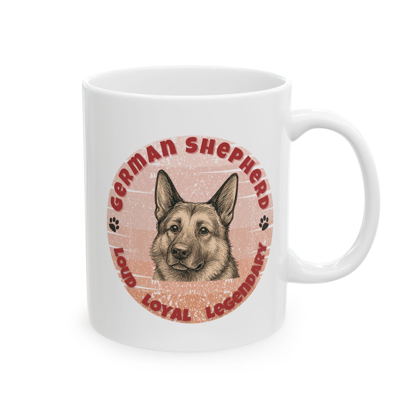 German Shepherd Lover Mug 11 oz 15 oz Gift for Animal Lovers, Custom Pet Owner Cups, Cute Dog Coffee Mug, Perfect for Birthdays
