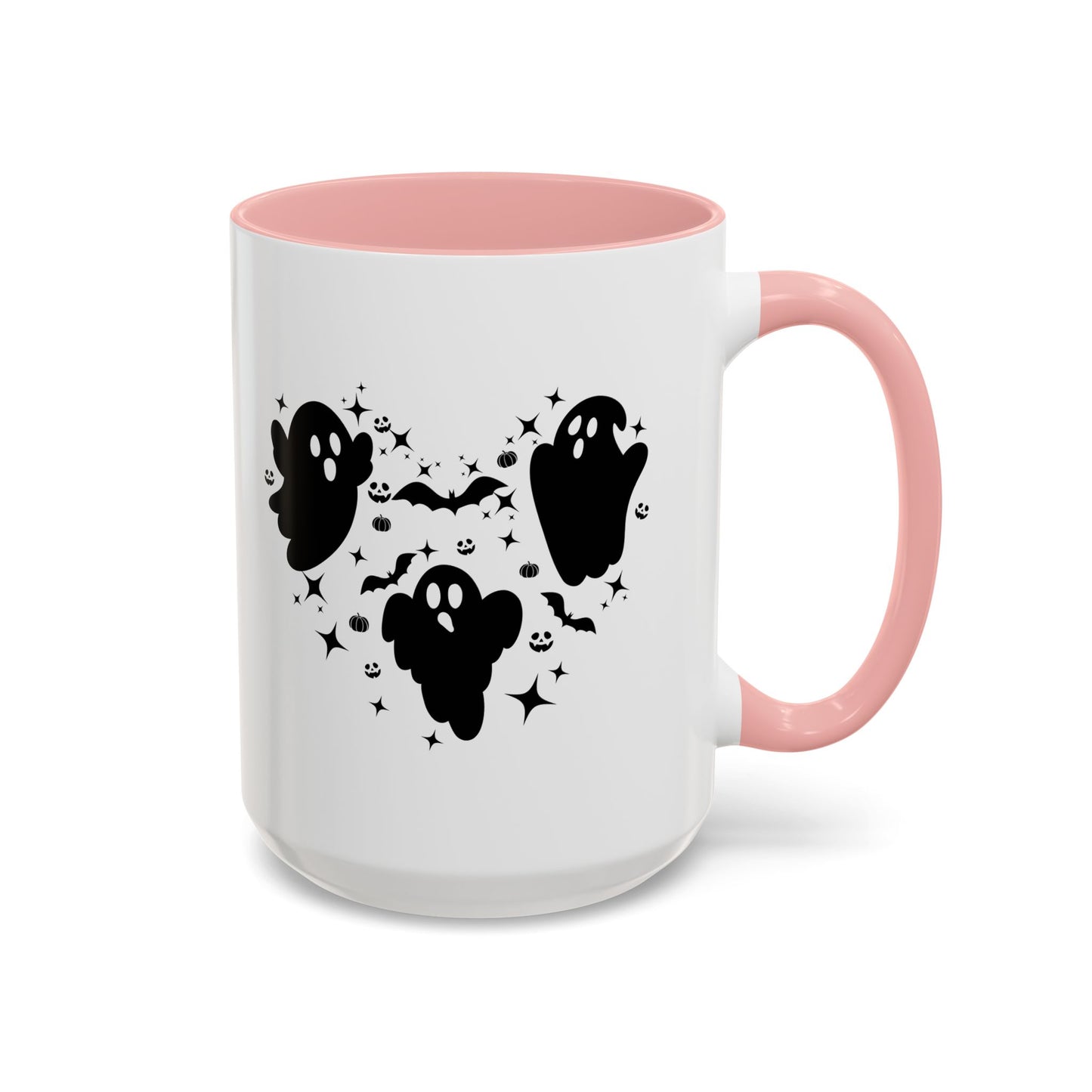 Halloween Ghost Heart Coffee Mug - Spooky Mug for Halloween, Cute Ghost Decor, Trick or Treat Mug, Goth Coffee Cup, Halloween Gift