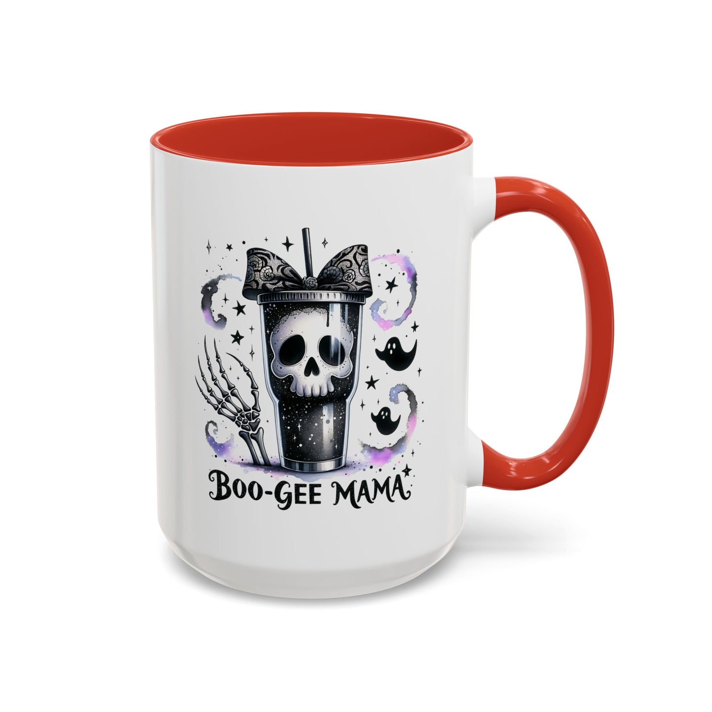 Boo-Gee Mama Spooky Halloween Coffee Mug, Boo-Gee Mama Drinkware, Cute Skeleton Mug, Witchy Gift for Moms, Unique Coffee Cup