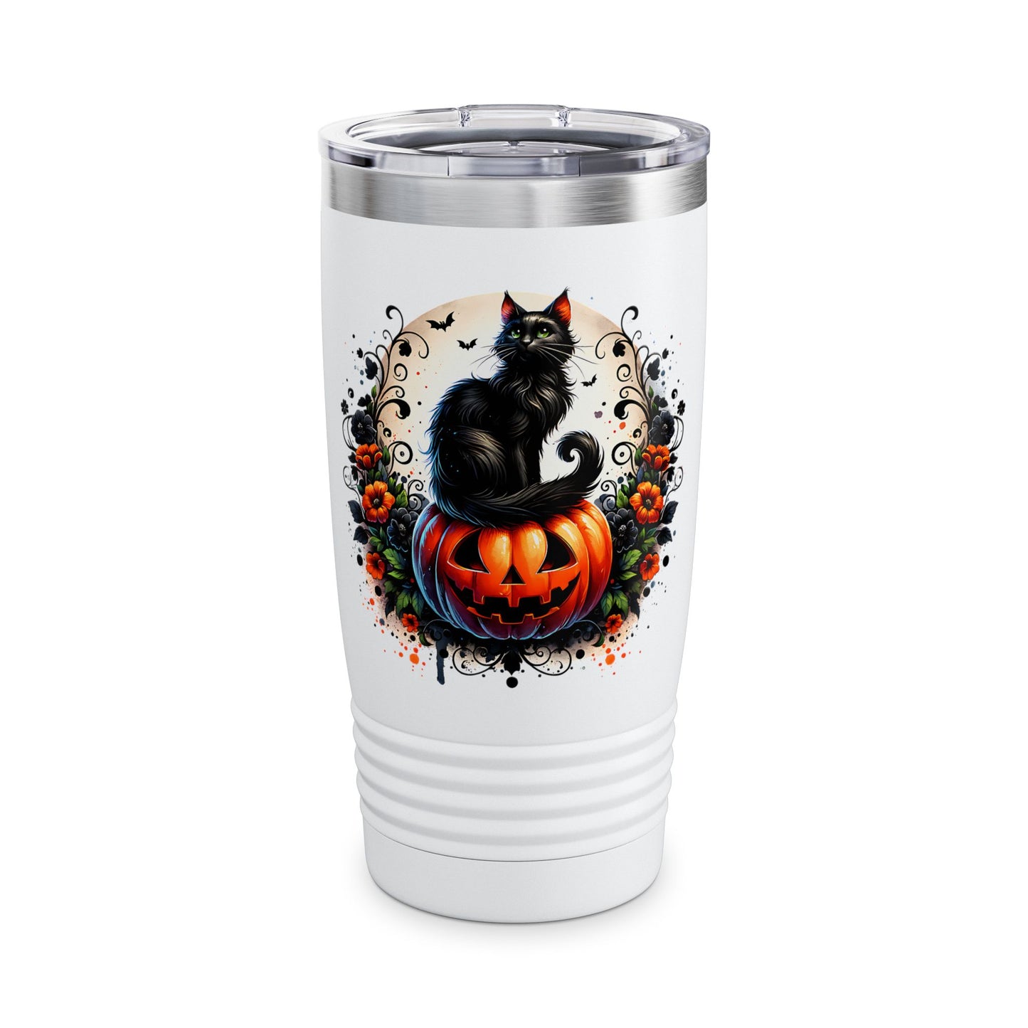 Halloween Black Cat 20oz Tumbler Trick or Treating, Spooky Season, Gift for Cat Lovers, Travel Mug