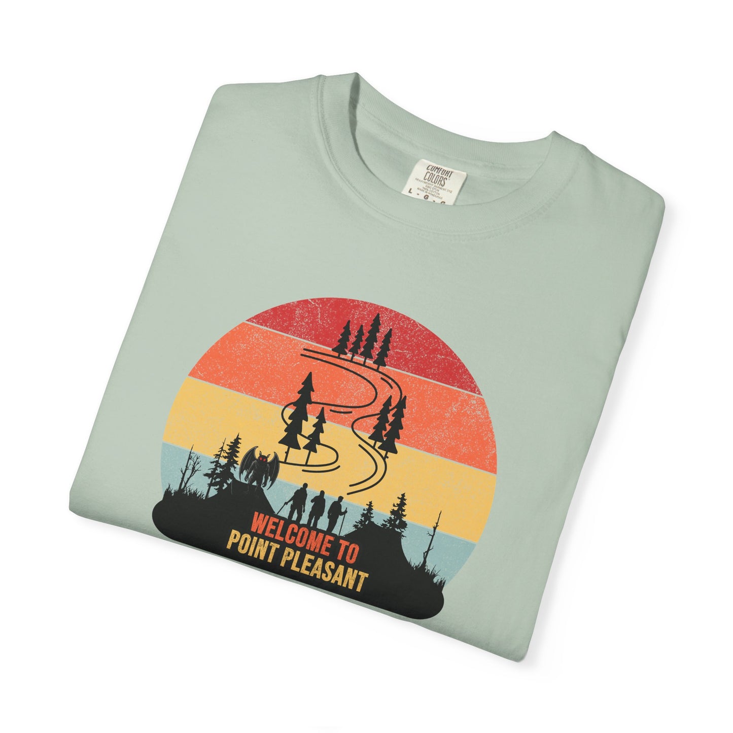 Welcome to Point Pleasant Retro Mothman T-Shirt Vintage Cryptid Mothman Paranormal Lovers Tee