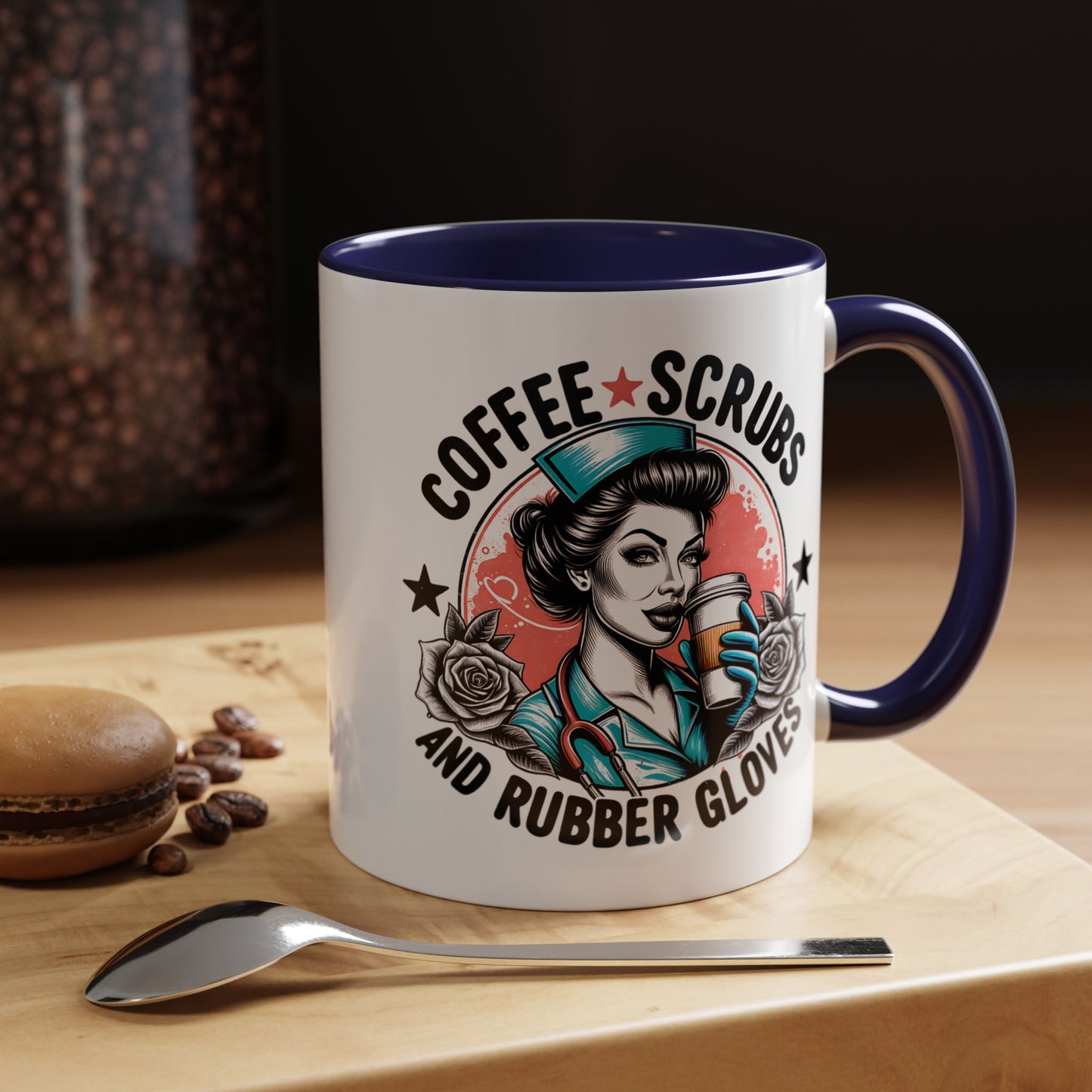 Coffee Lover's Accent Mug: Perfect for Nurses, Gifts for Healthcare Workers, Funny Medical Gifts, Kitchen Decor, Unique Coffee Mugs