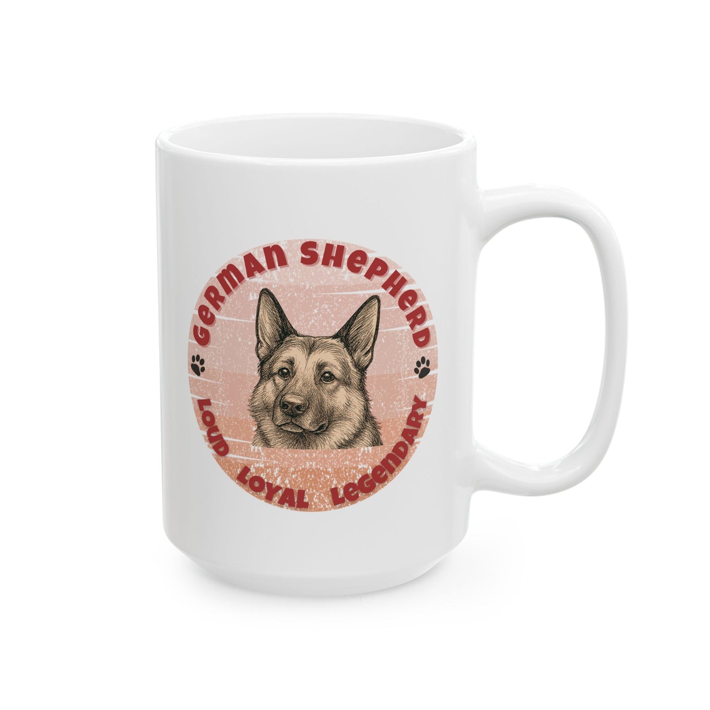 German Shepherd Lover Mug 11 oz 15 oz Gift for Animal Lovers, Custom Pet Owner Cups, Cute Dog Coffee Mug, Perfect for Birthdays