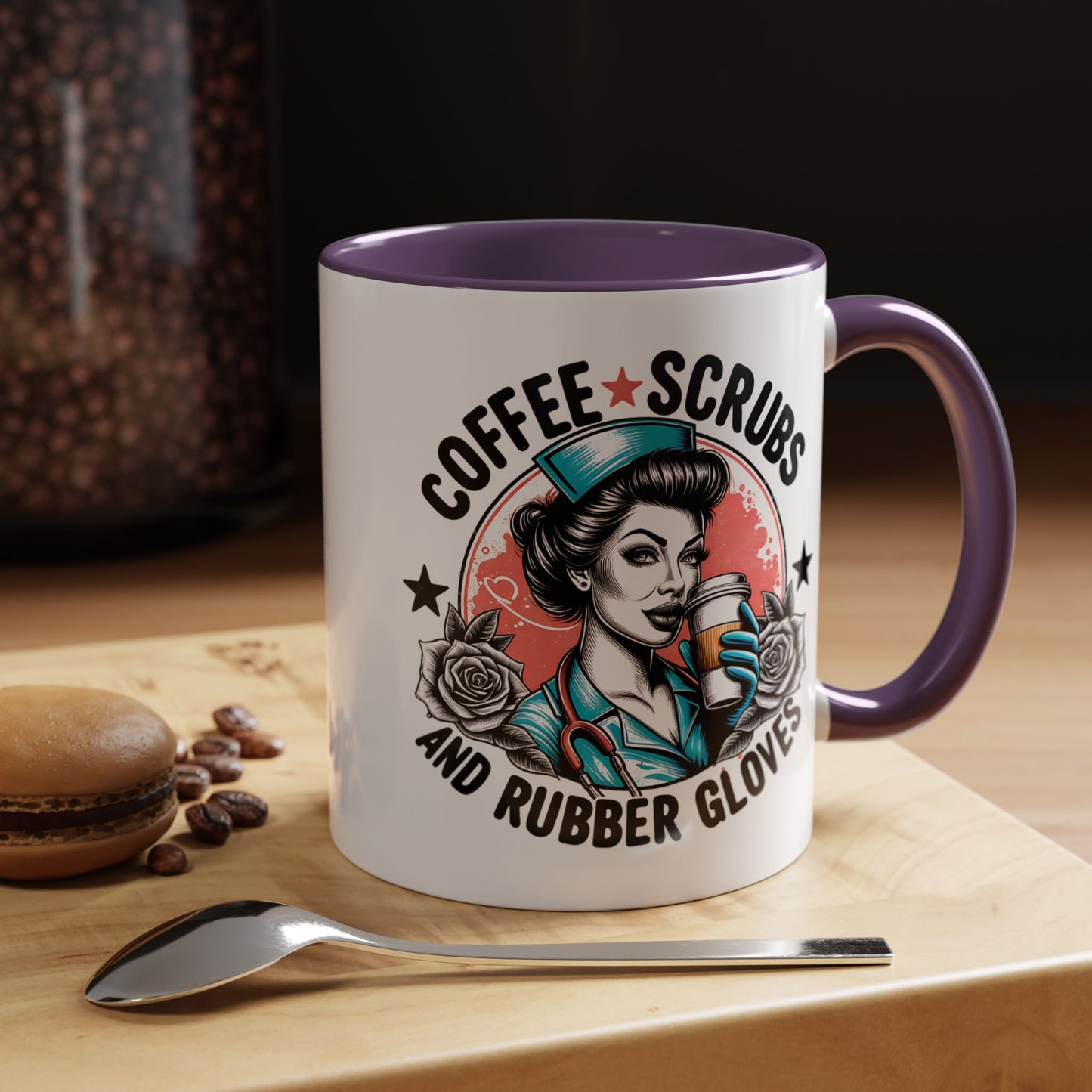 Coffee Lover's Accent Mug: Perfect for Nurses, Gifts for Healthcare Workers, Funny Medical Gifts, Kitchen Decor, Unique Coffee Mugs