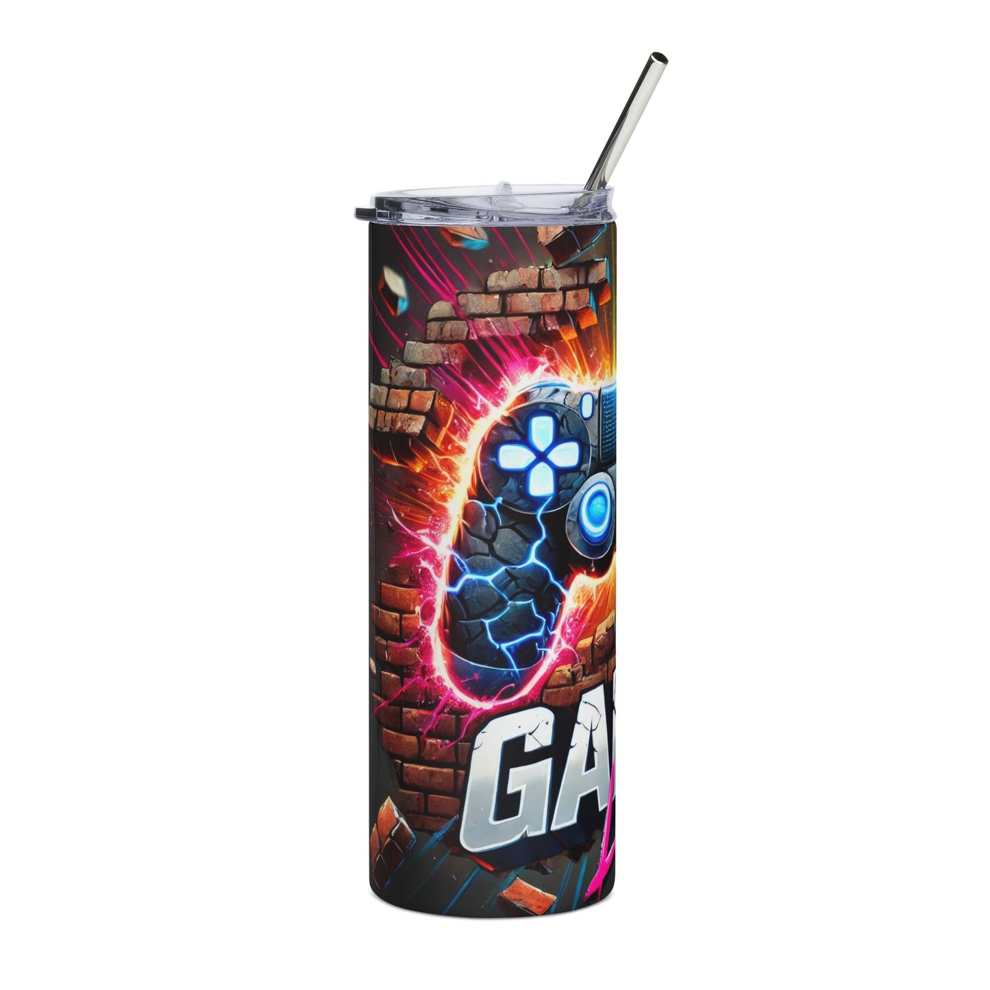 Gaming Stainless Steel Tumbler, 20oz - Gamer Life - Perfect for Gamers, Gifts for Birthdays, Holidays, and Daily Hydration