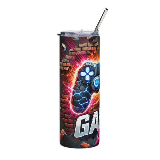 Gaming Stainless Steel Tumbler, 20oz - Gamer Life - Perfect for Gamers, Gifts for Birthdays, Holidays, and Daily Hydration