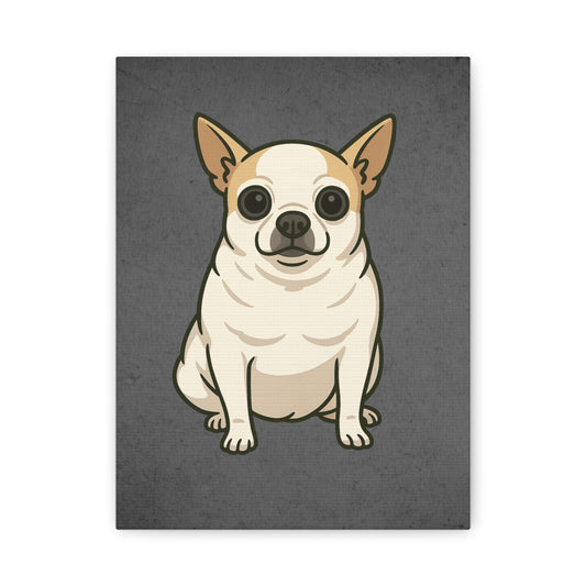 Cute Chihuahua Wall Art Canvas Print, Pet Decor, Dog Lover Gift, Home Decoration, Animal Artwork
