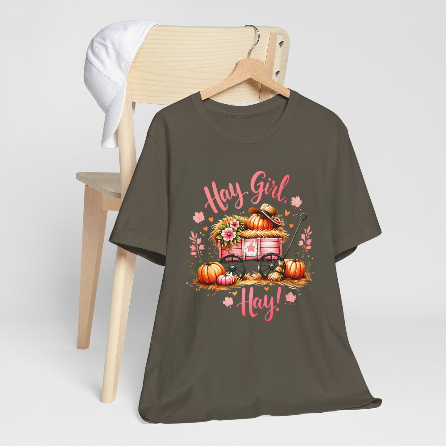Hay Girl Hay T-Shirt Cute Fall Tee Autumn Fashion Halloween Thanksgiving Hay Girl Hay Shirt