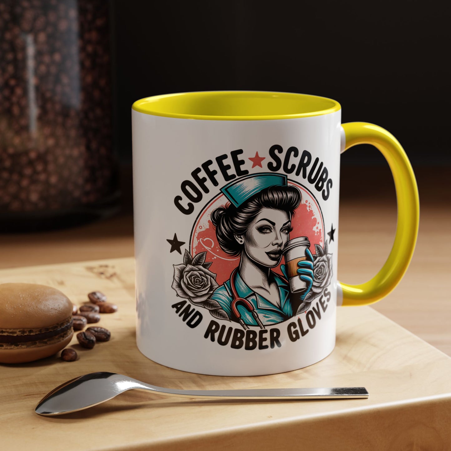 Coffee Lover's Accent Mug: Perfect for Nurses, Gifts for Healthcare Workers, Funny Medical Gifts, Kitchen Decor, Unique Coffee Mugs
