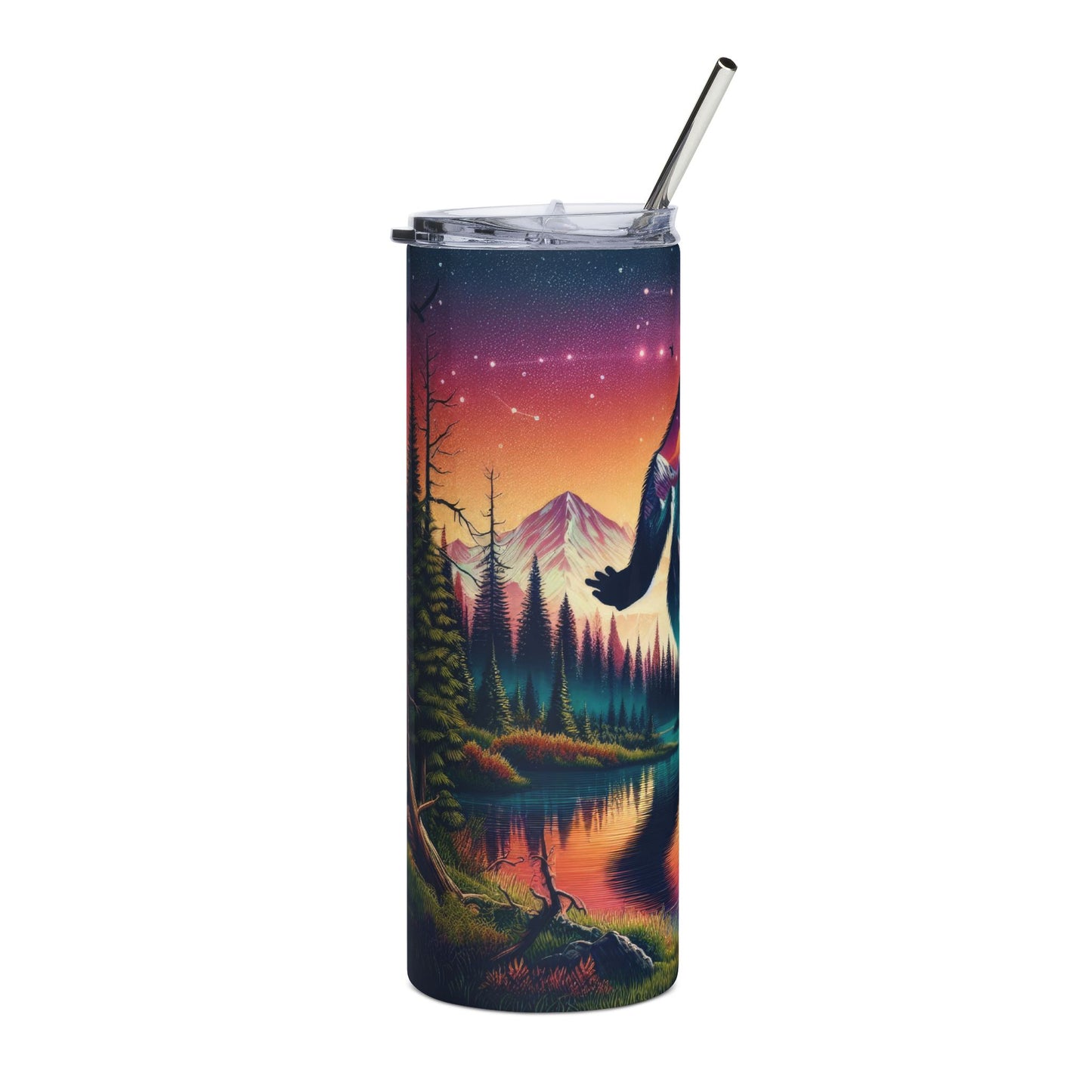 Bigfoot Colorful 20oz Stainless Steel Tumbler with Lid and Straw
