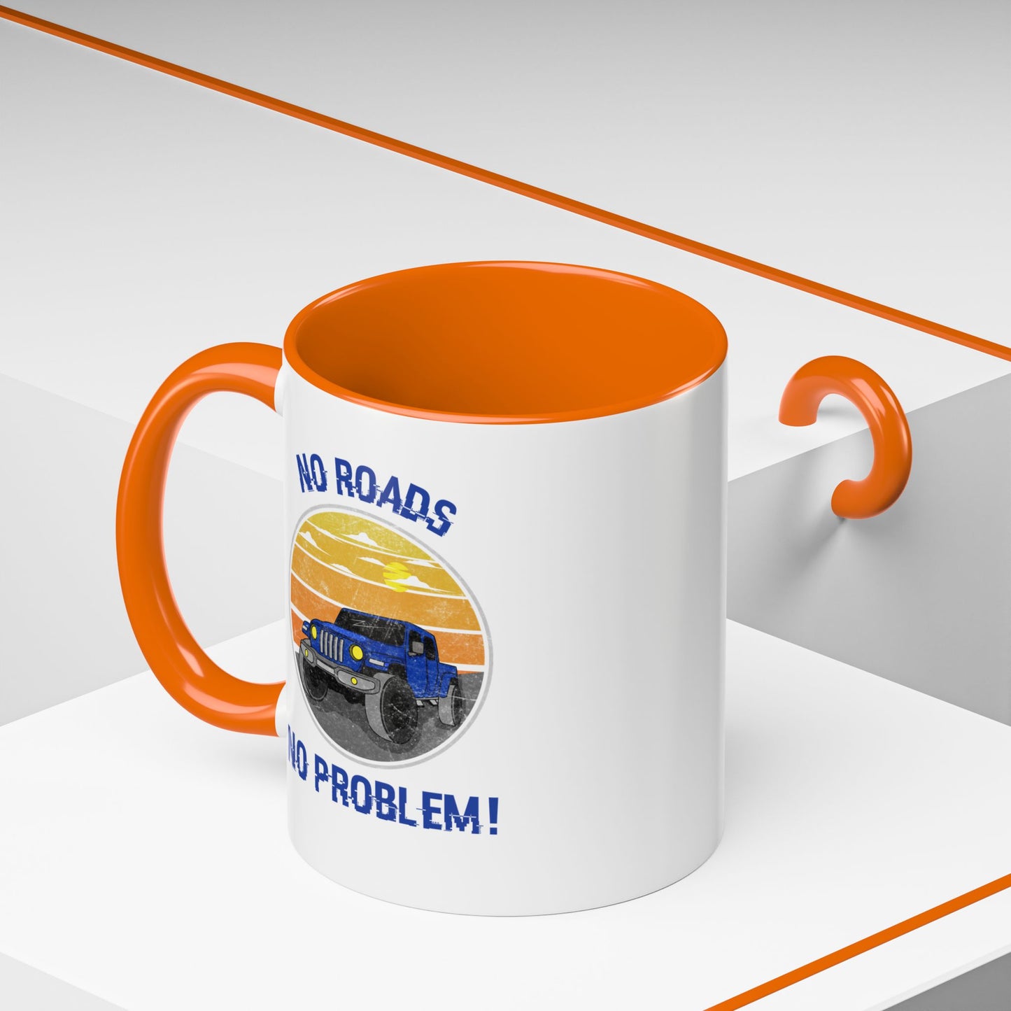 Retro Jeep Accent Coffee Mug 11 oz Jeep Gladiator Lover Gift Off-Roading Enthusiast Mug Funny Travel Cup Outdoor Adventure Accessory