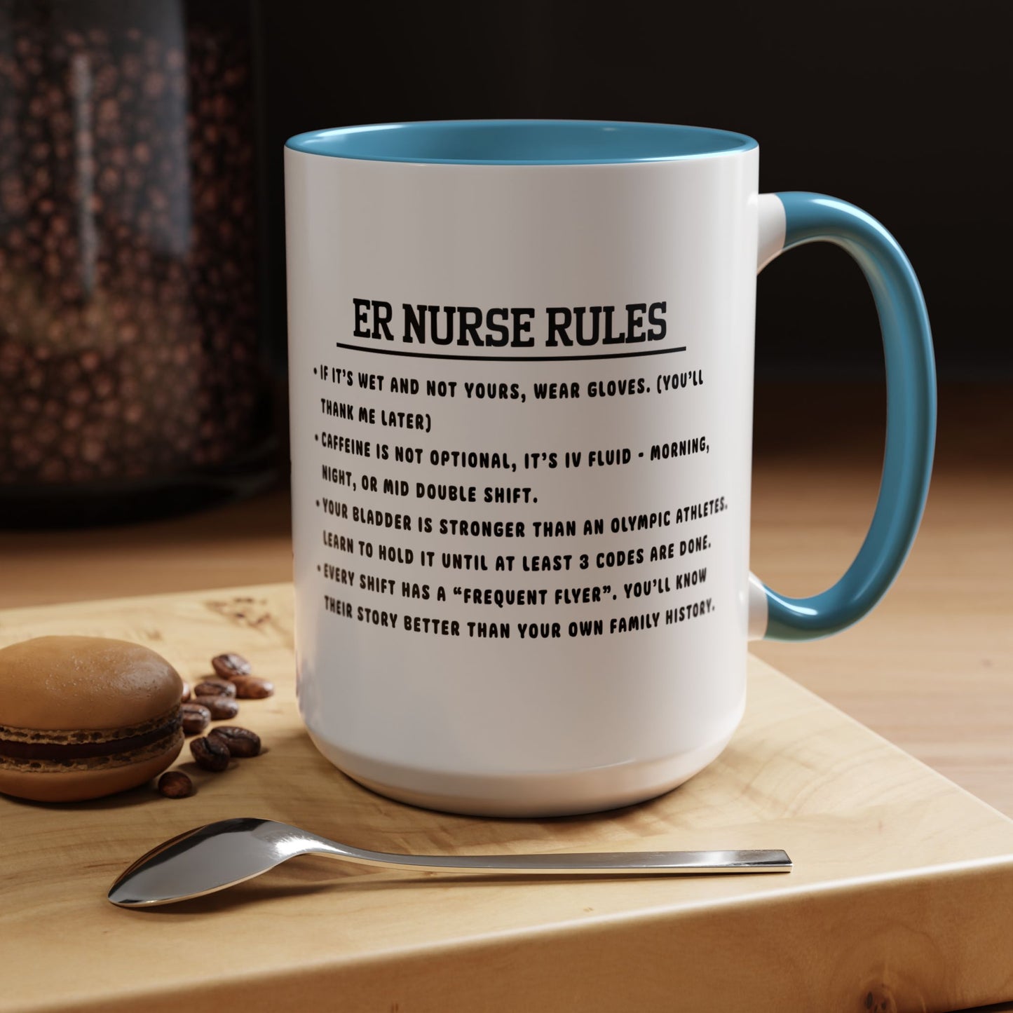 Nurse Rules Coffee Mug Funny Gift for Nurses Healthcare Professional Cup Nurse Appreciation Medical Humor Mug ER Nurse Style