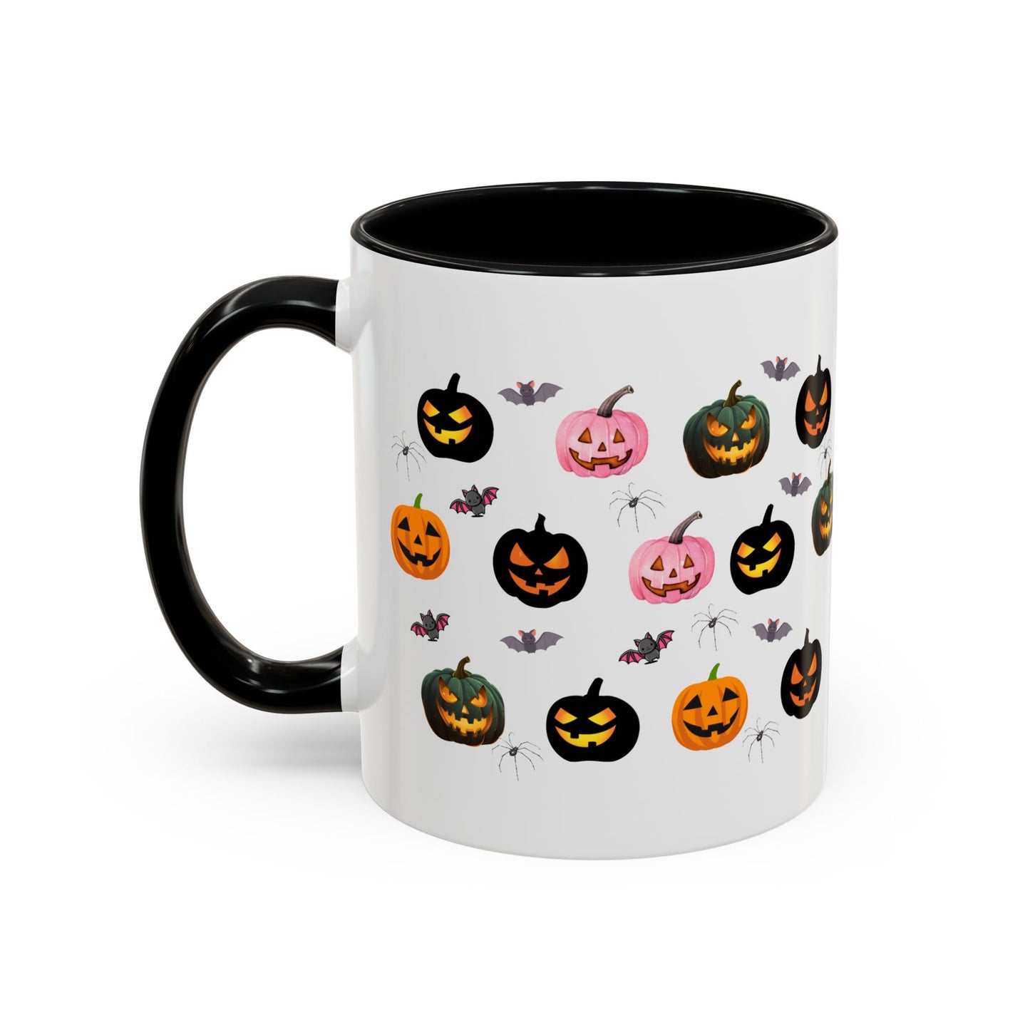 Spooky Pumpkin Accent Coffee Mug - Halloween Decor, Autumn Gift, Fall Kitchenware, Unique Coffee Cup, Trick or Treat
