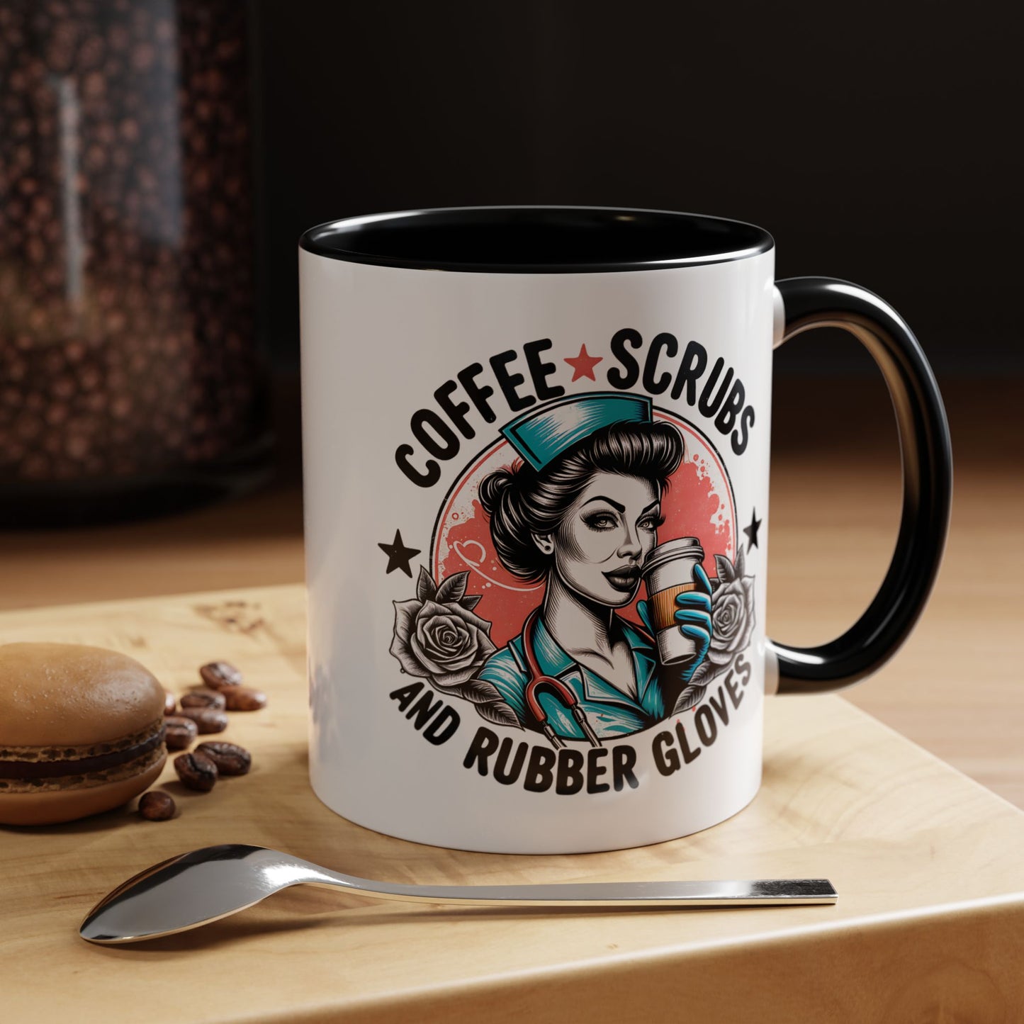 Coffee Lover's Accent Mug: Perfect for Nurses, Gifts for Healthcare Workers, Funny Medical Gifts, Kitchen Decor, Unique Coffee Mugs
