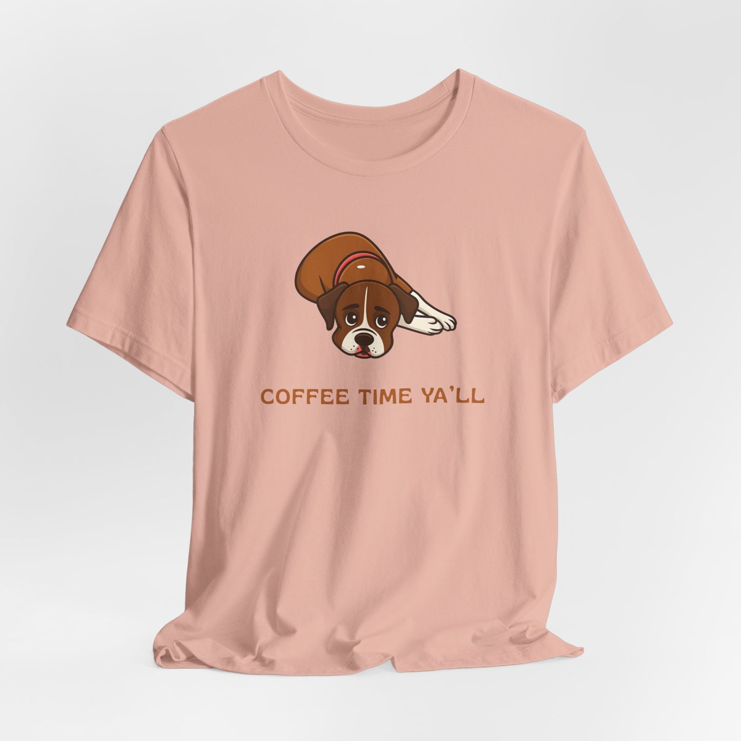 Boxer Dog Mom Gift for Her Boxer Dog Dad Funny T-Shirt Gift Coffee Time Y'all