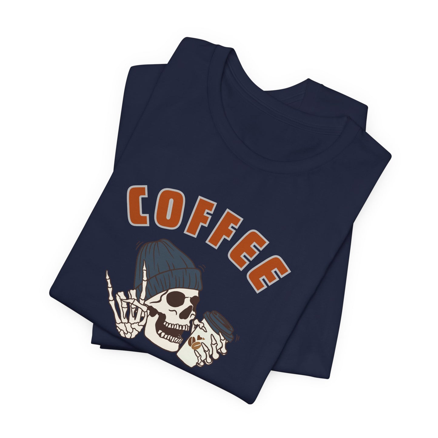 Cute Skeleton T-Shirt Coffee Before Talkie Skull Tee - Unisex Jersey Short Sleeve Shirt, Funny Coffee Lover Gift, Casual Wear, Relaxed Fit, Gift for Friends
