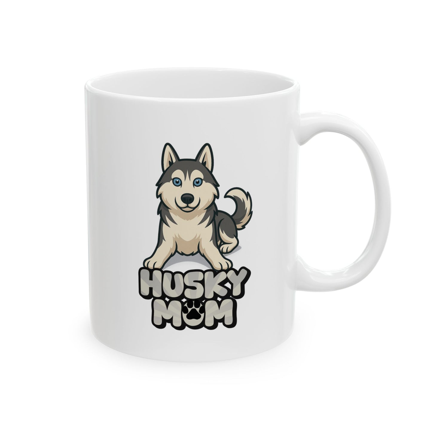 Husky Mom Ceramic Mug 11oz 15oz - Perfect for Cozy Mornings, Gifts, Home Decor, Coffee Lovers, Holiday Cheer