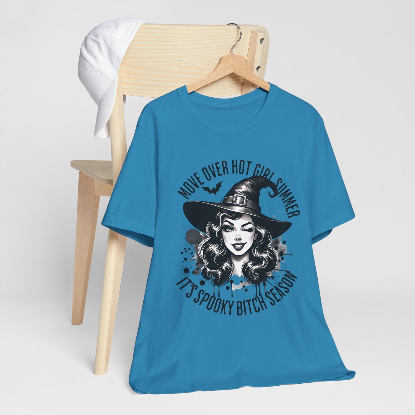 Spooky Witch Season Tee, Move Over Hot Girl Summer Halloween Shirt Graphic T-Shirt, Autumn Fashion, Witchy Vibes, Halloween Costume