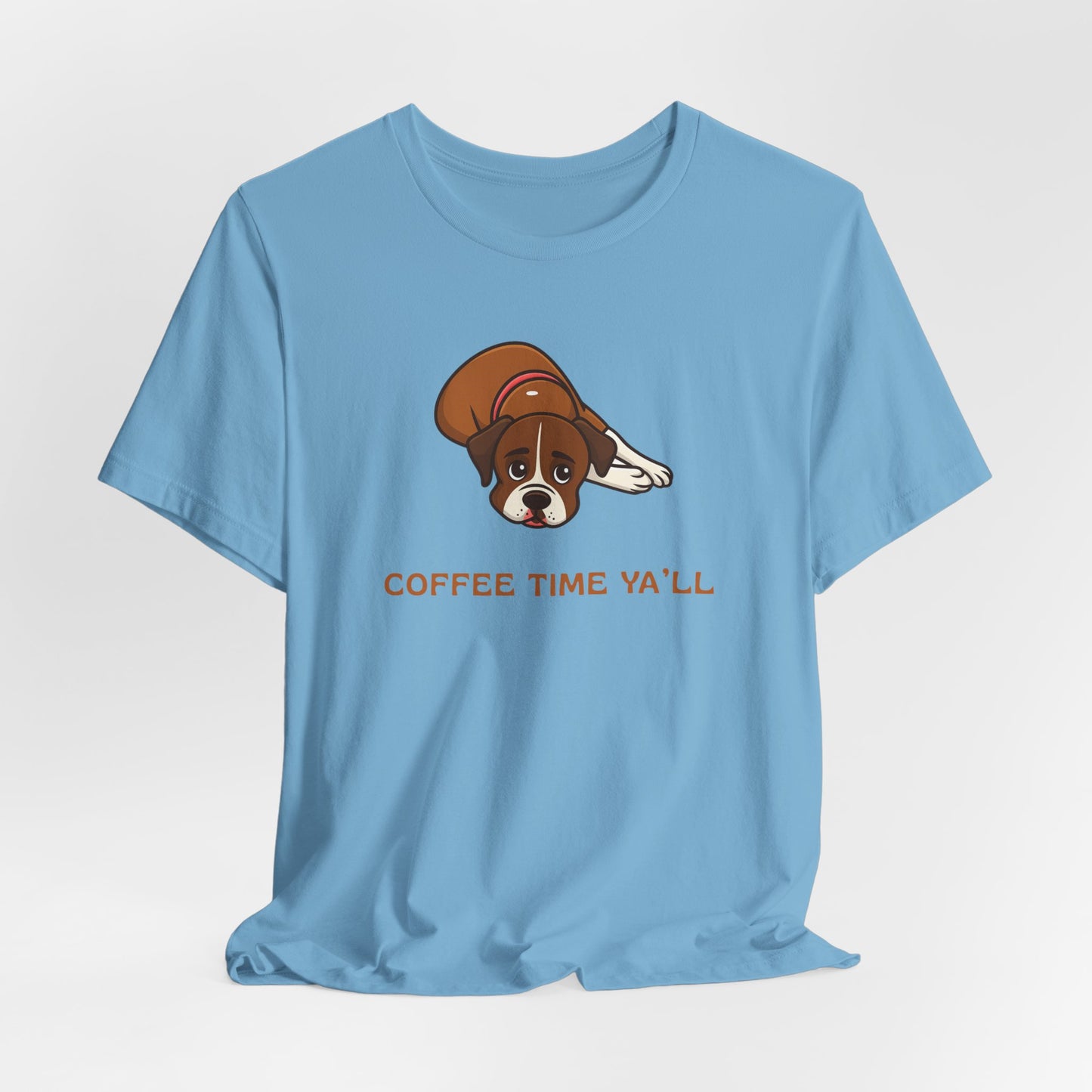 Boxer Dog Mom Gift for Her Boxer Dog Dad Funny T-Shirt Gift Coffee Time Y'all