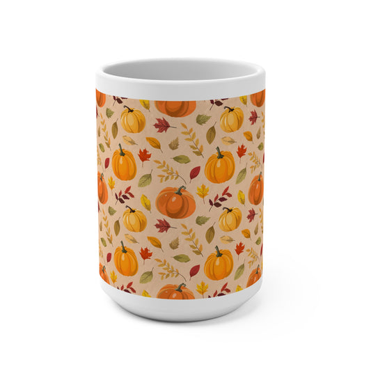 Autumn Harvest Pumpkin Mug 15 oz Gift for Fall Lover Gift for Her