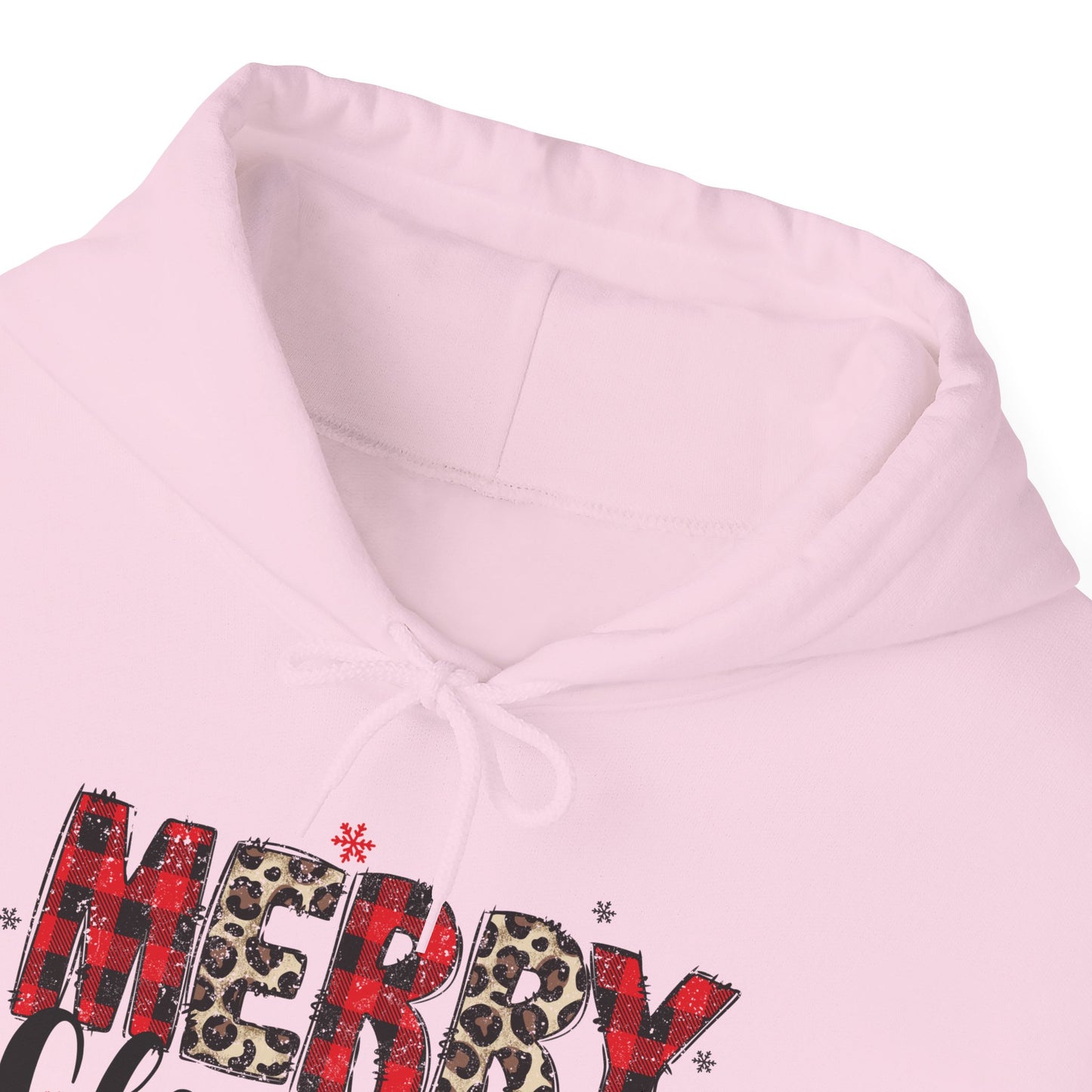 Merry Christmas Plaid Hoodie — Festive Holiday Sweatshirt