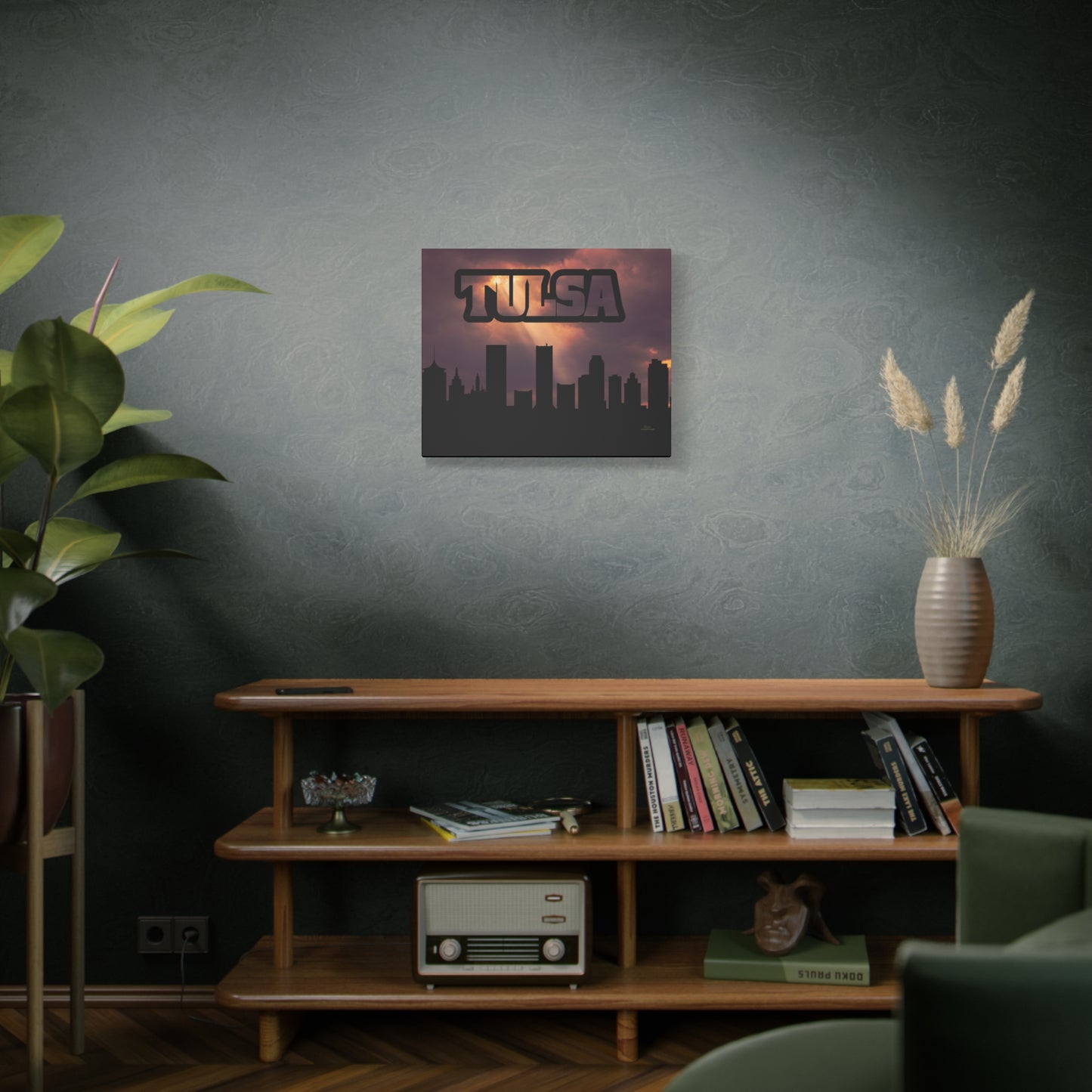 Tulsa Skyline Canvas Wall Art, Modern Home Décor, Urban Art Print, Cityscape Decoration, Gift for Tulsa Lovers