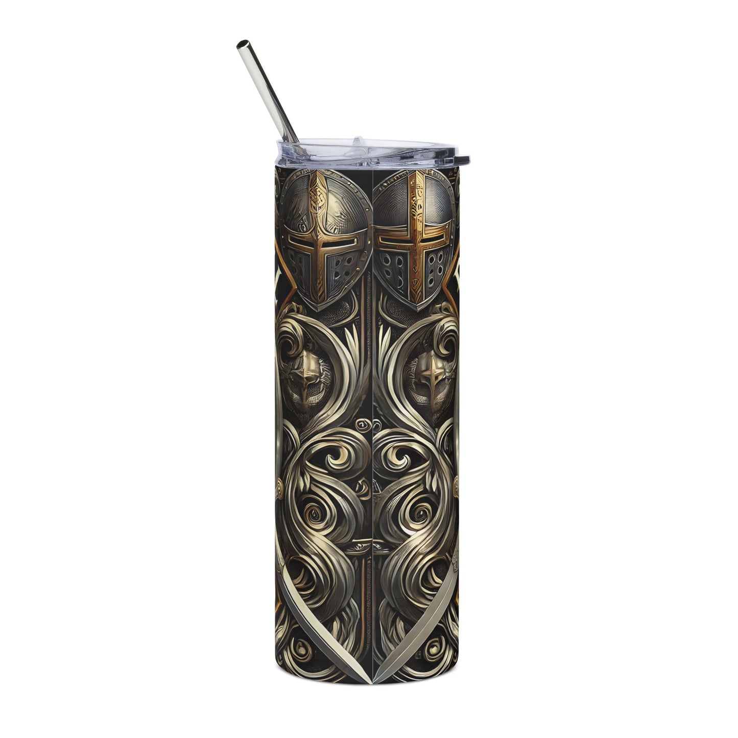 Armor of God 20oz Stainless Steel Tumbler with Lid and Straw