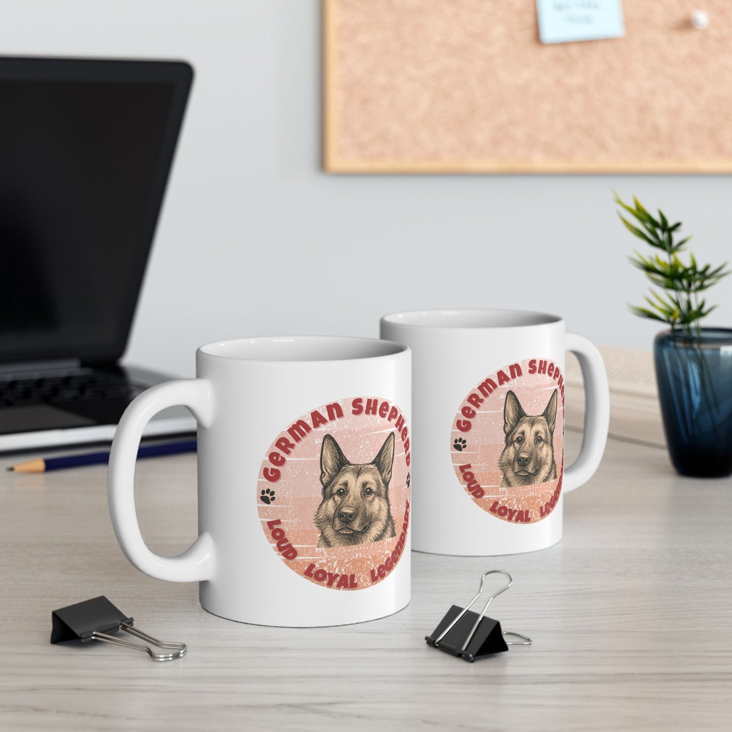 German Shepherd Lover Mug 11 oz 15 oz Gift for Animal Lovers, Custom Pet Owner Cups, Cute Dog Coffee Mug, Perfect for Birthdays