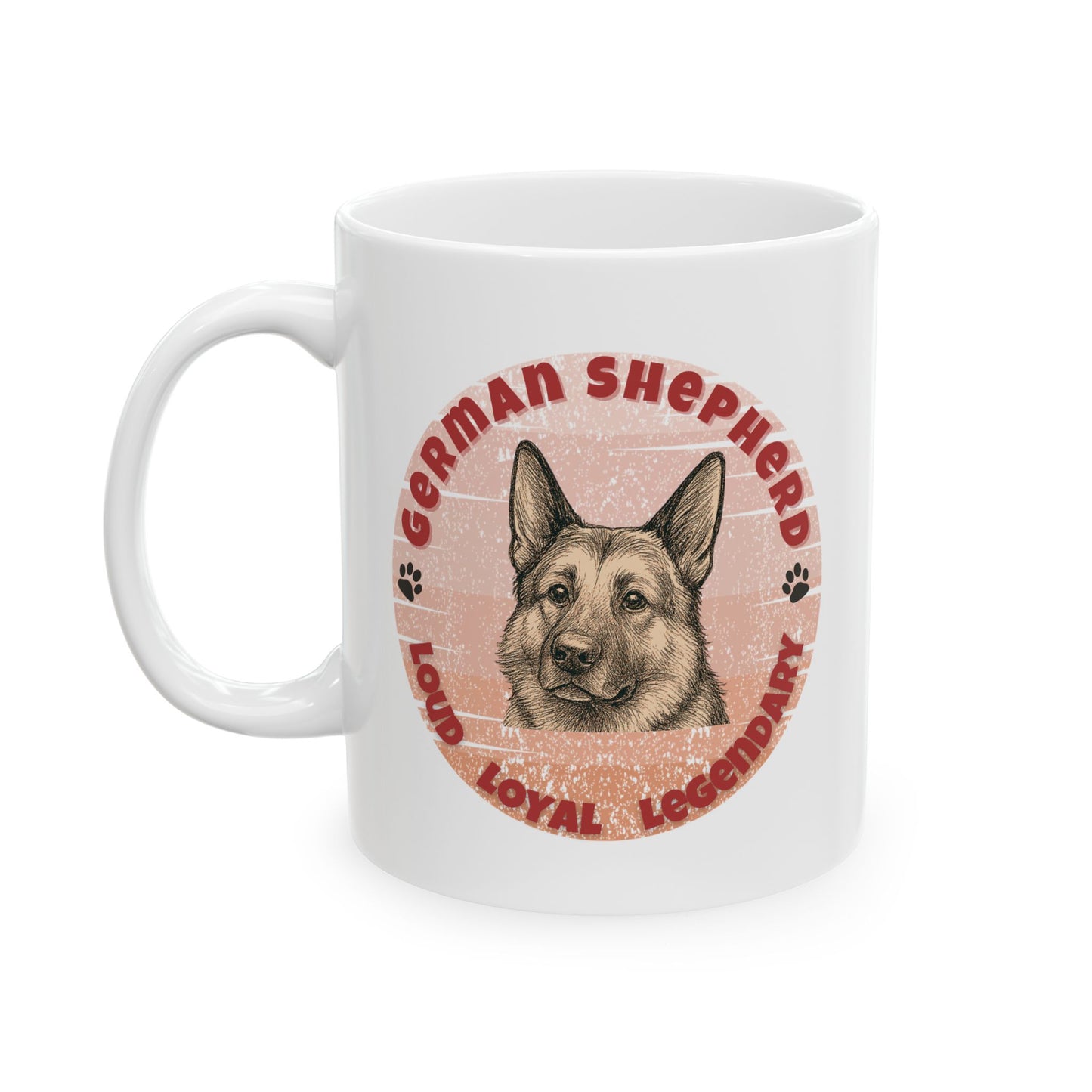 German Shepherd Lover Mug 11 oz 15 oz Gift for Animal Lovers, Custom Pet Owner Cups, Cute Dog Coffee Mug, Perfect for Birthdays