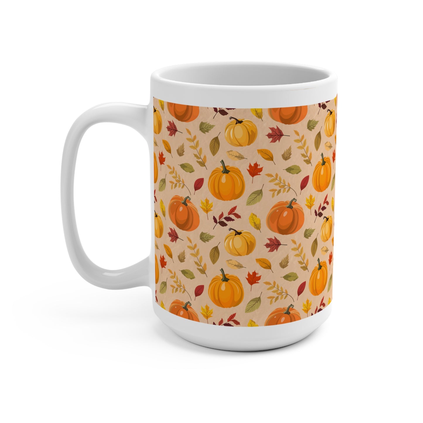 Autumn Harvest Pumpkin Mug 15 oz Gift for Fall Lover Gift for Her