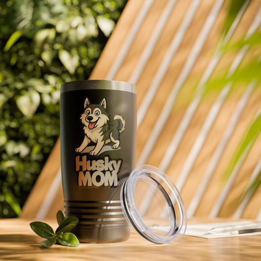 Husky Mom Tumbler, 20oz Stainless Steel Travel Cup, Perfect Gift for Dog Moms, Pet Lover Mug, Unique Drinking Experience