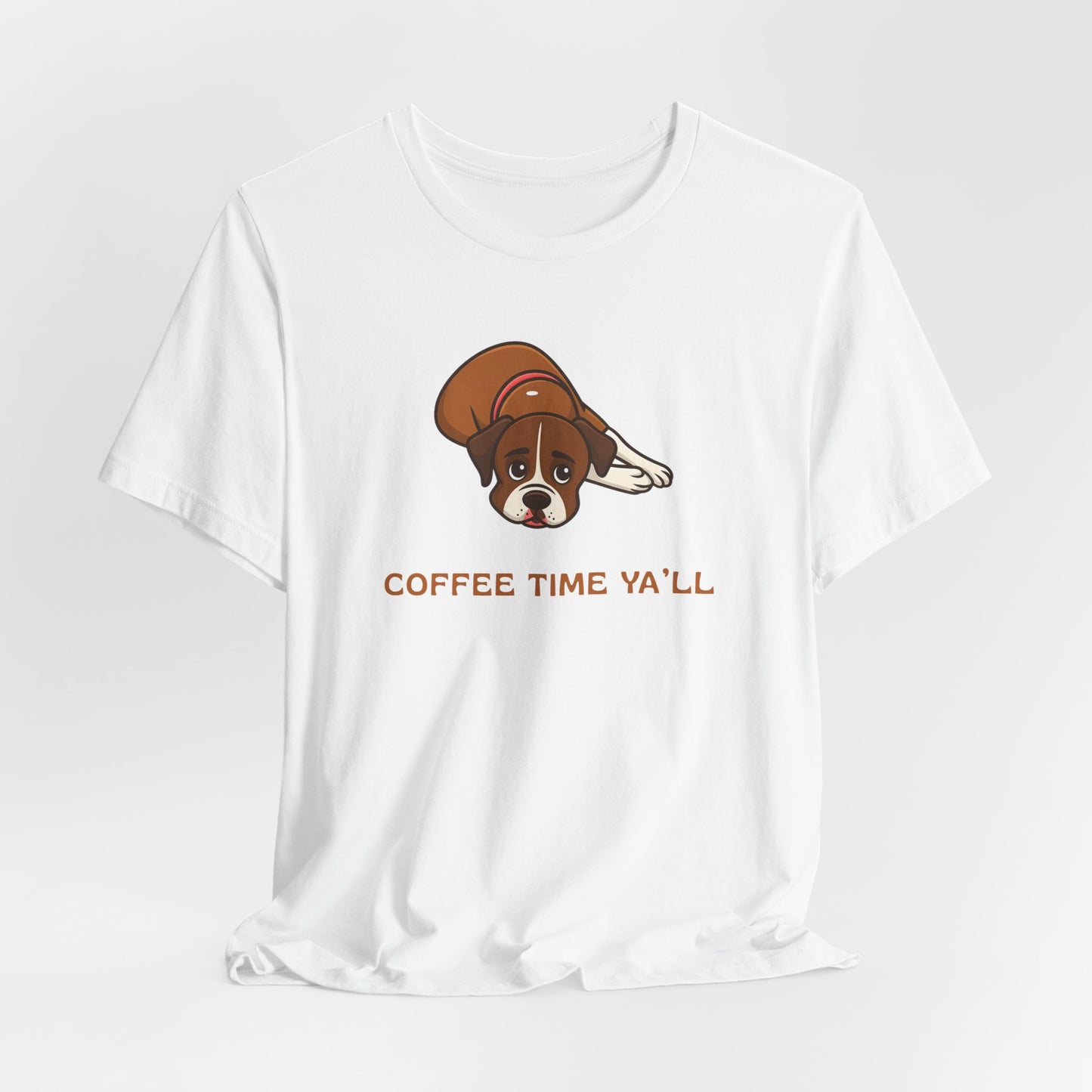 Boxer Dog Mom Gift for Her Boxer Dog Dad Funny T-Shirt Gift Coffee Time Y'all