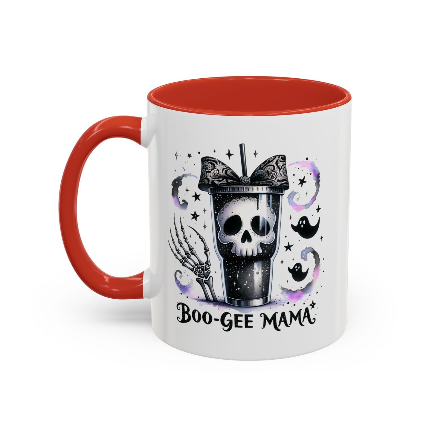 Boo-Gee Mama Spooky Halloween Coffee Mug, Boo-Gee Mama Drinkware, Cute Skeleton Mug, Witchy Gift for Moms, Unique Coffee Cup