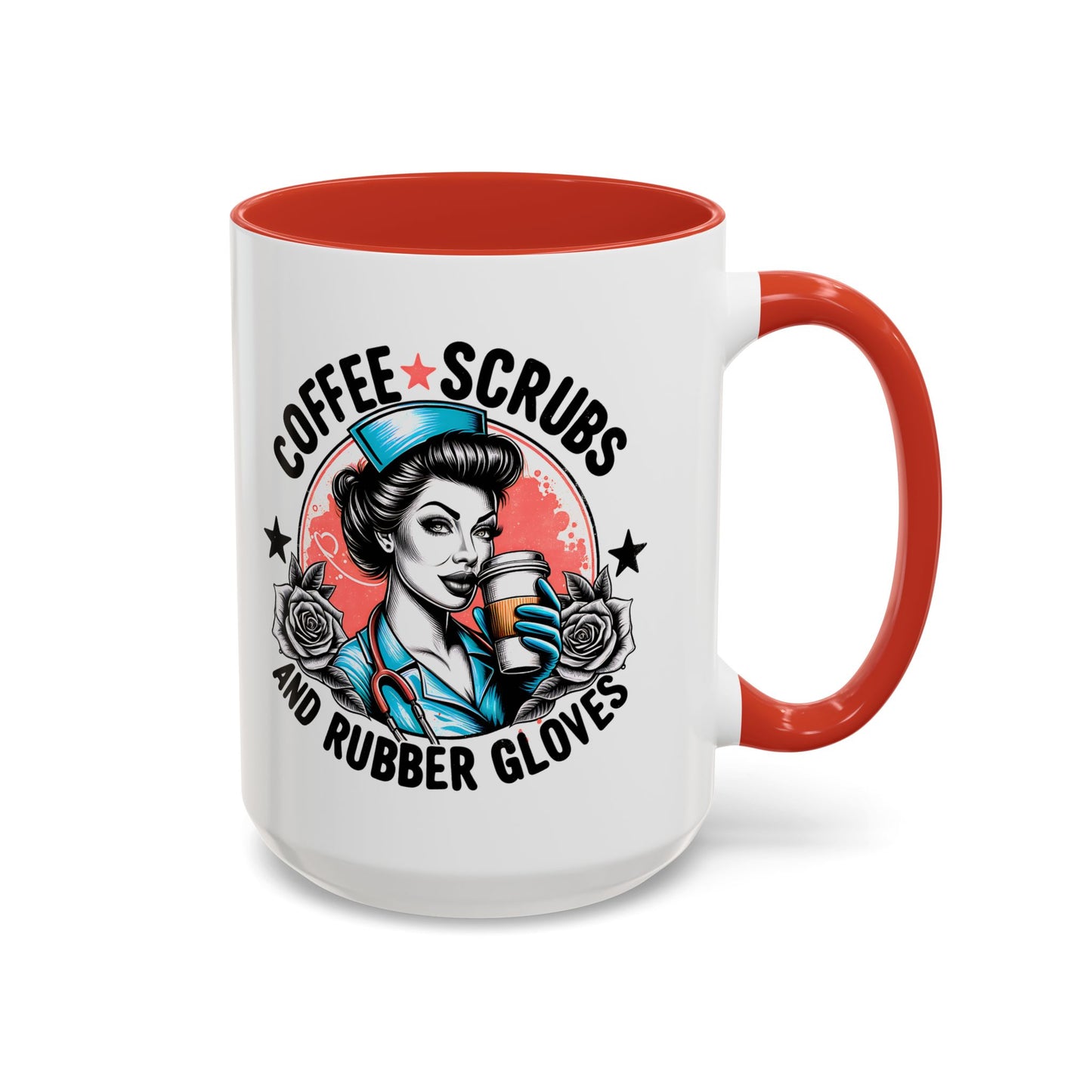 Coffee Lover's Accent Mug: Perfect for Nurses, Gifts for Healthcare Workers, Funny Medical Gifts, Kitchen Decor, Unique Coffee Mugs