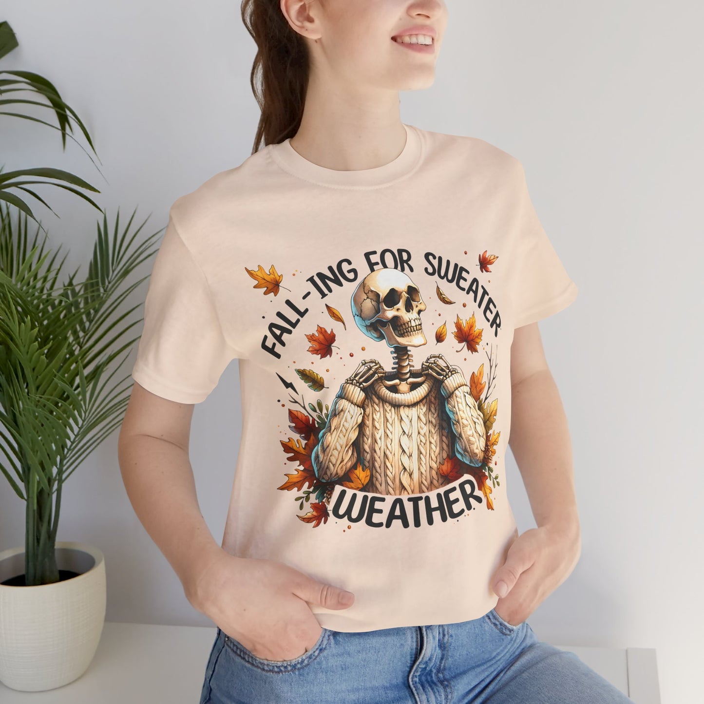 Fall is for Sweater Weather T-Shirt Fall Apparel Halloween Shirt, Cozy Autumn Wear, Seasonal Fashion