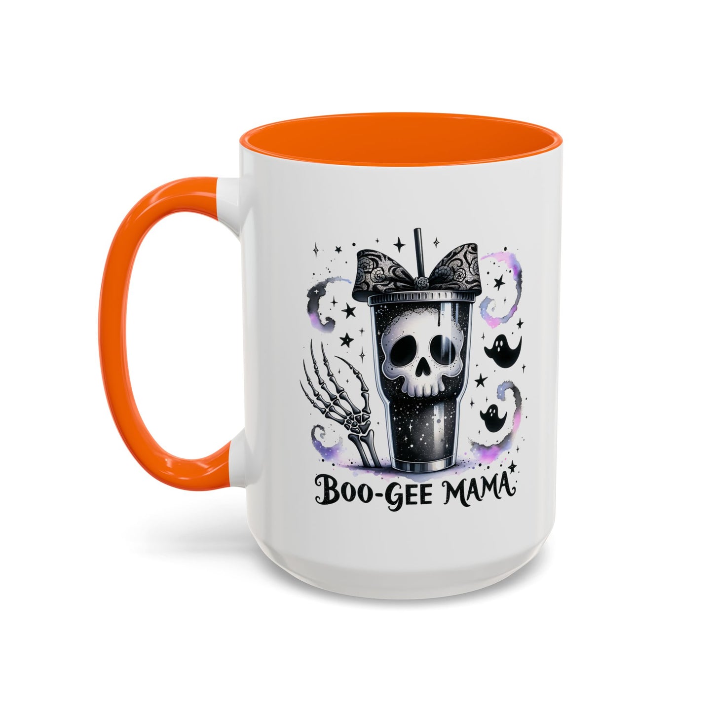 Boo-Gee Mama Spooky Halloween Coffee Mug, Boo-Gee Mama Drinkware, Cute Skeleton Mug, Witchy Gift for Moms, Unique Coffee Cup
