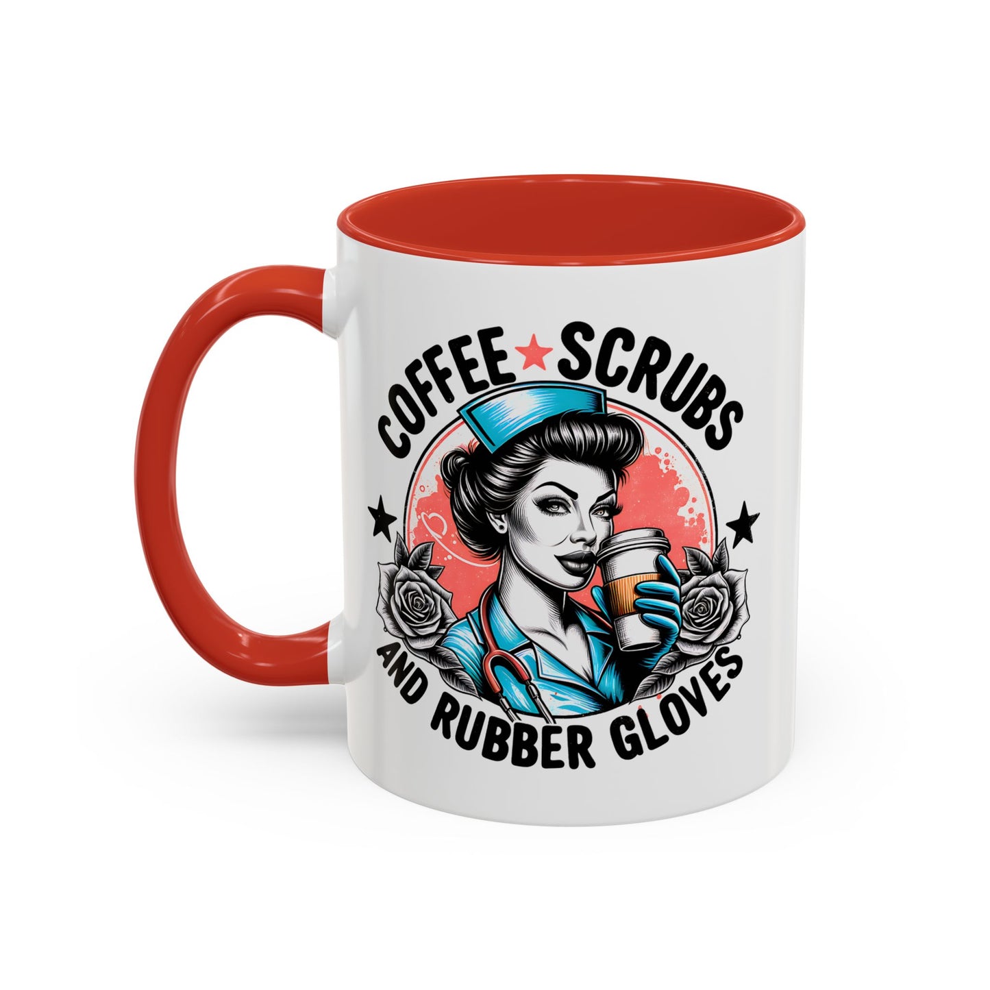Coffee Lover's Accent Mug: Perfect for Nurses, Gifts for Healthcare Workers, Funny Medical Gifts, Kitchen Decor, Unique Coffee Mugs