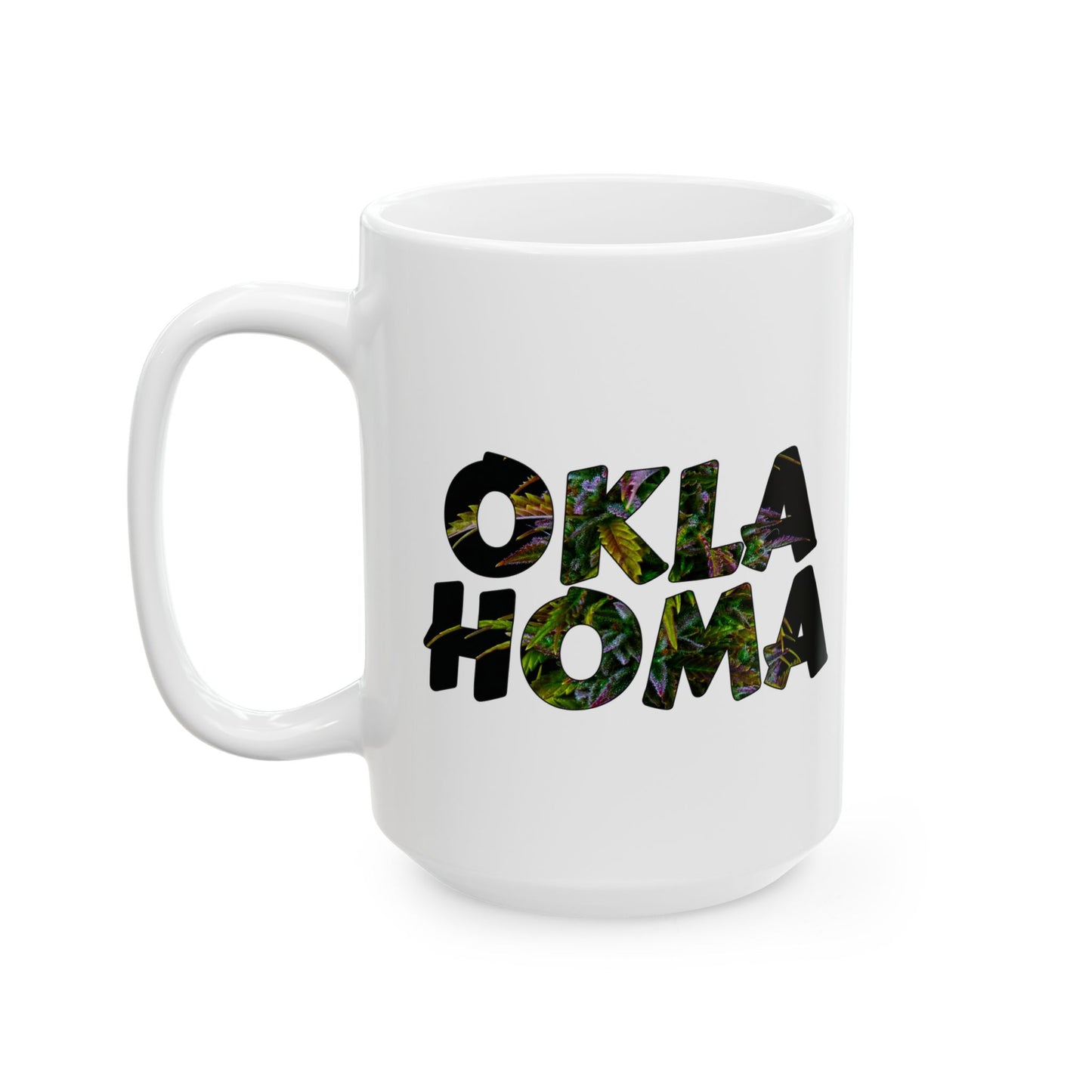 Oklahoma Cannabis Ceramic White 11oz or 15oz Coffee Mug