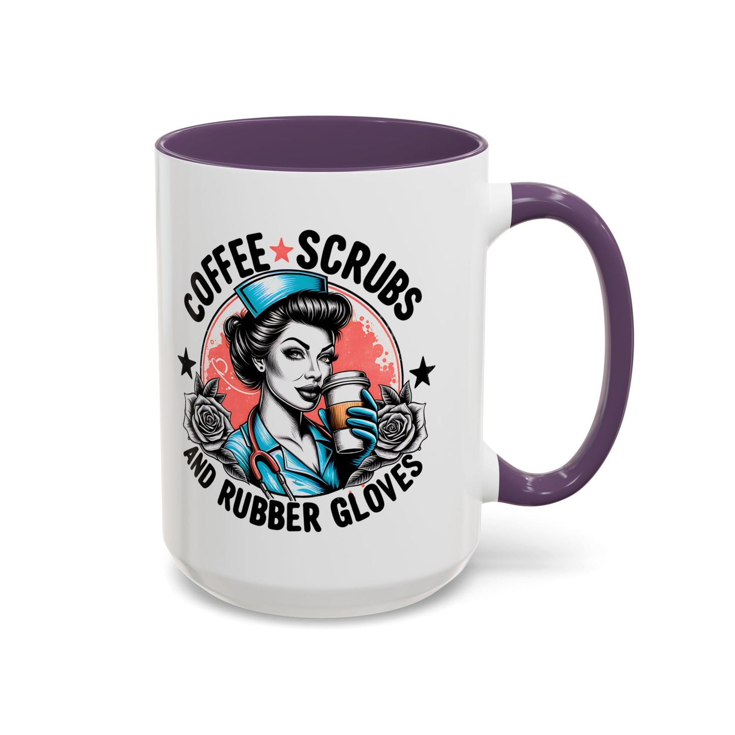 Coffee Lover's Accent Mug: Perfect for Nurses, Gifts for Healthcare Workers, Funny Medical Gifts, Kitchen Decor, Unique Coffee Mugs
