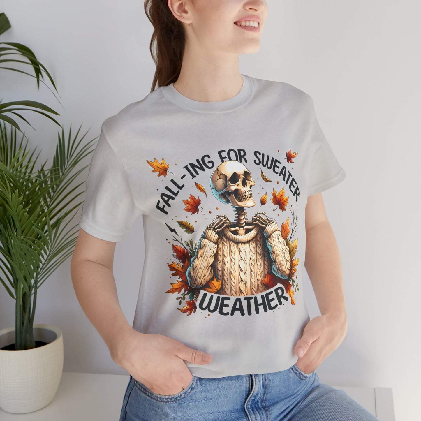 Fall is for Sweater Weather T-Shirt Fall Apparel Halloween Shirt, Cozy Autumn Wear, Seasonal Fashion