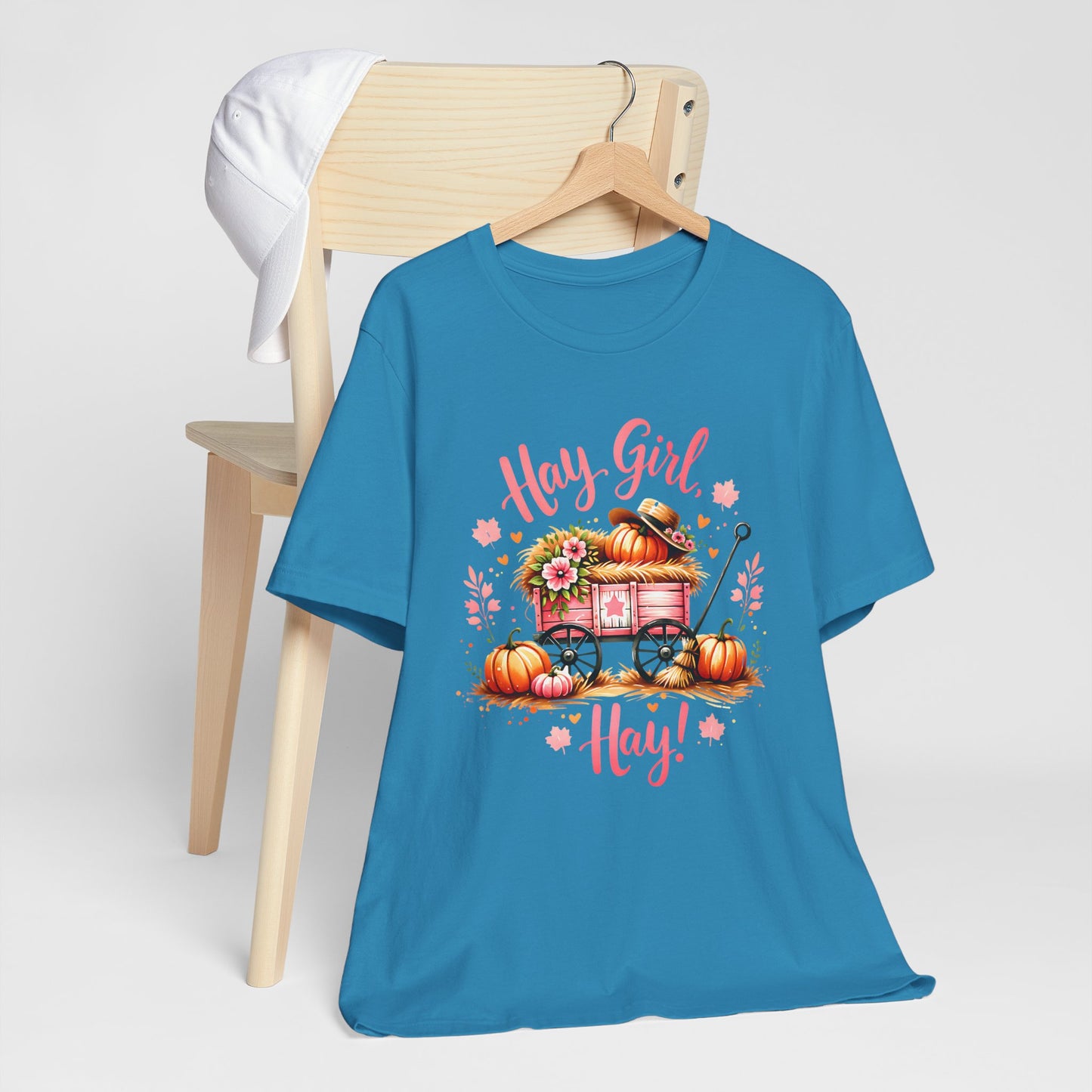 Hay Girl Hay T-Shirt Cute Fall Tee Autumn Fashion Halloween Thanksgiving Hay Girl Hay Shirt