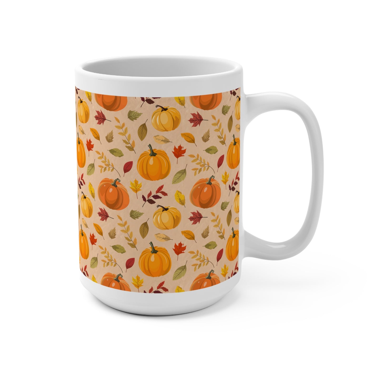 Autumn Harvest Pumpkin Mug 15 oz Gift for Fall Lover Gift for Her