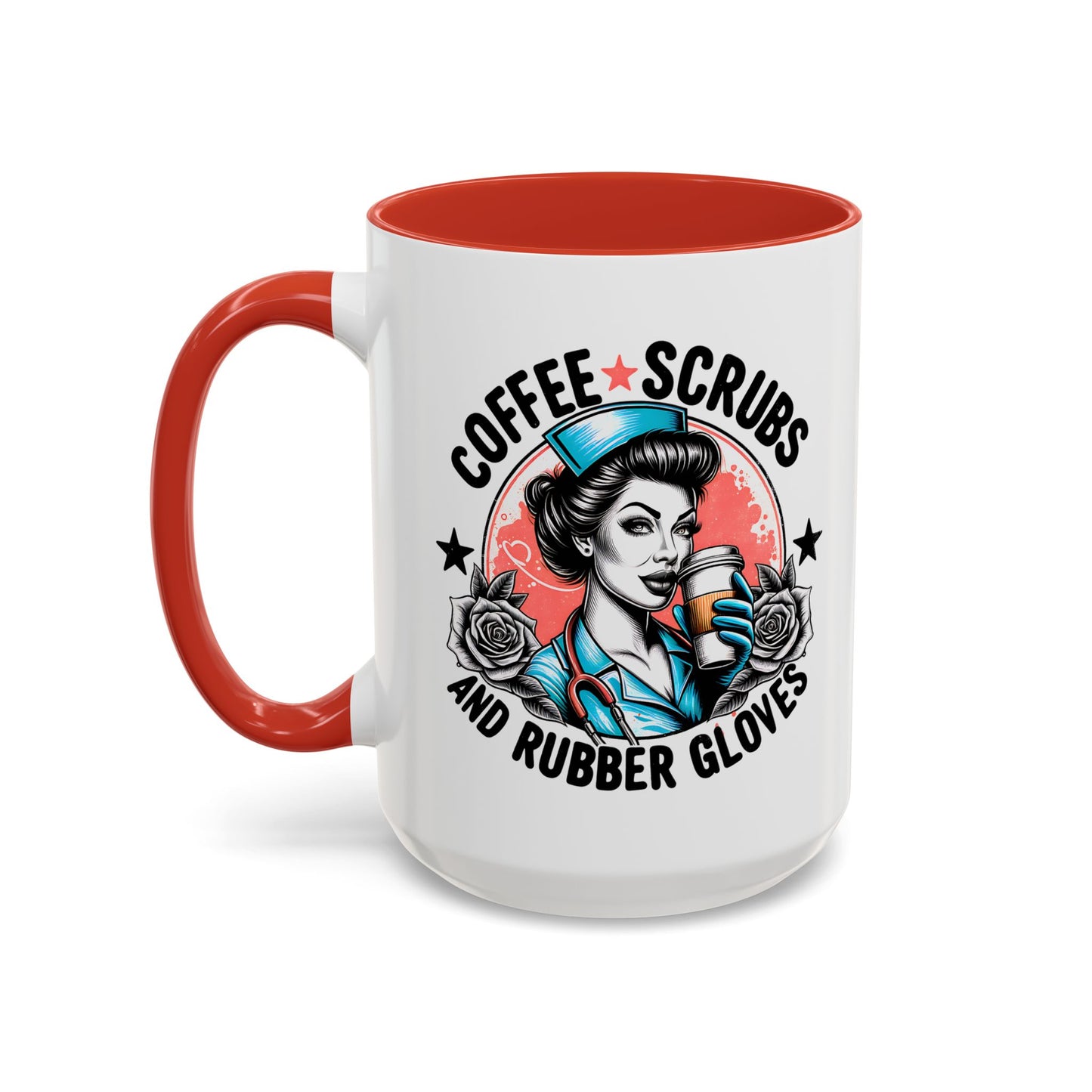 Coffee Lover's Accent Mug: Perfect for Nurses, Gifts for Healthcare Workers, Funny Medical Gifts, Kitchen Decor, Unique Coffee Mugs
