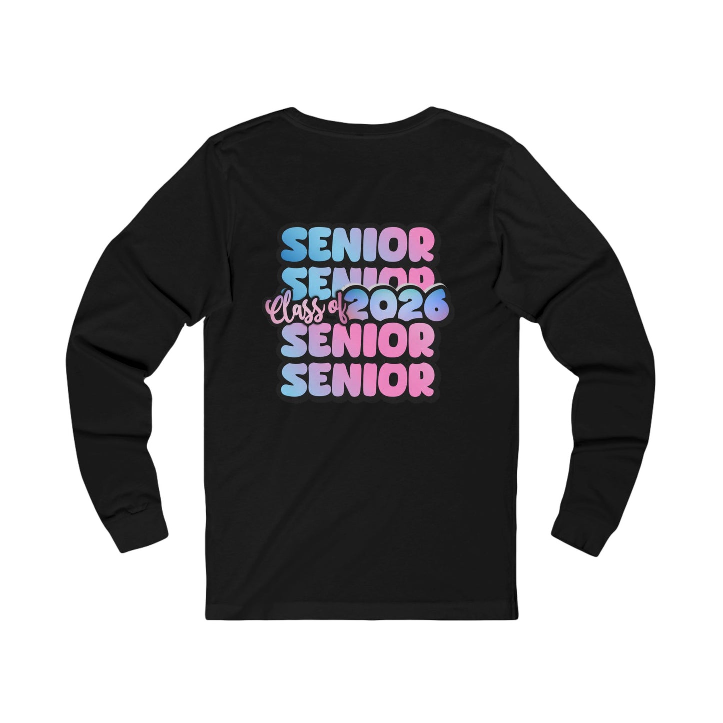 Senior Class 2026 Long Sleeve Tee, Unisex Jersey Tee, Graduation Gift, Class Pride Shirt, Trendy Student Apparel, Perfect for Celebrations