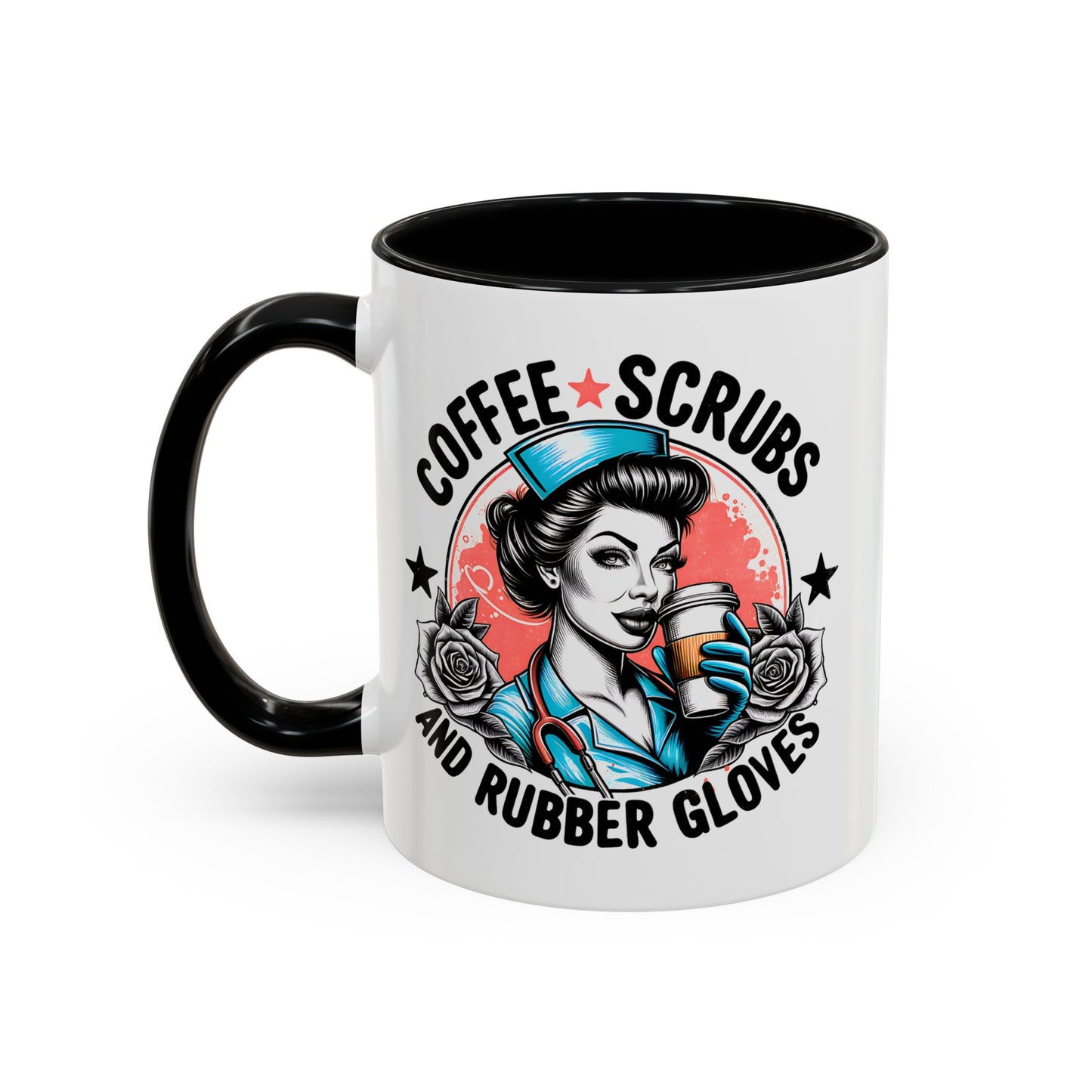 Coffee Lover's Accent Mug: Perfect for Nurses, Gifts for Healthcare Workers, Funny Medical Gifts, Kitchen Decor, Unique Coffee Mugs