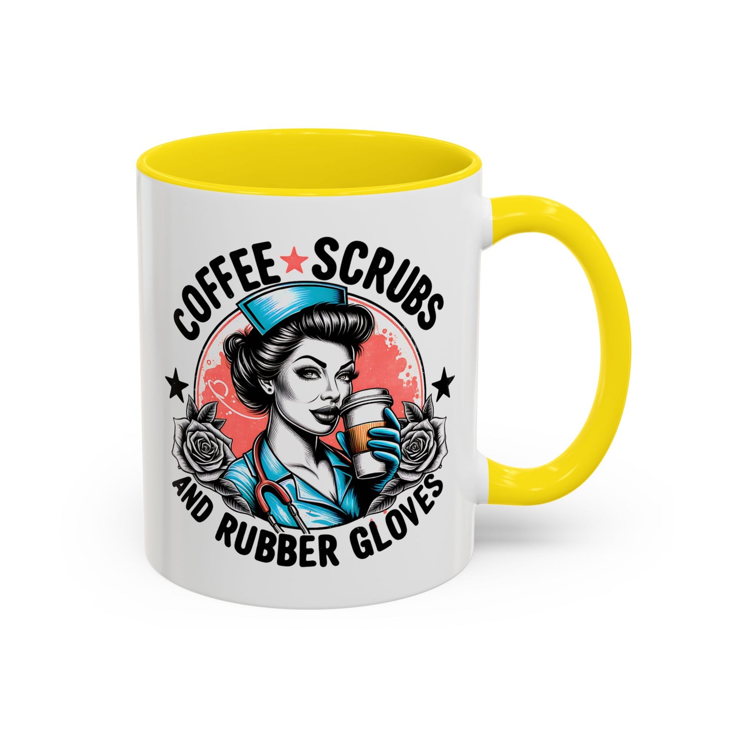 Coffee Lover's Accent Mug: Perfect for Nurses, Gifts for Healthcare Workers, Funny Medical Gifts, Kitchen Decor, Unique Coffee Mugs